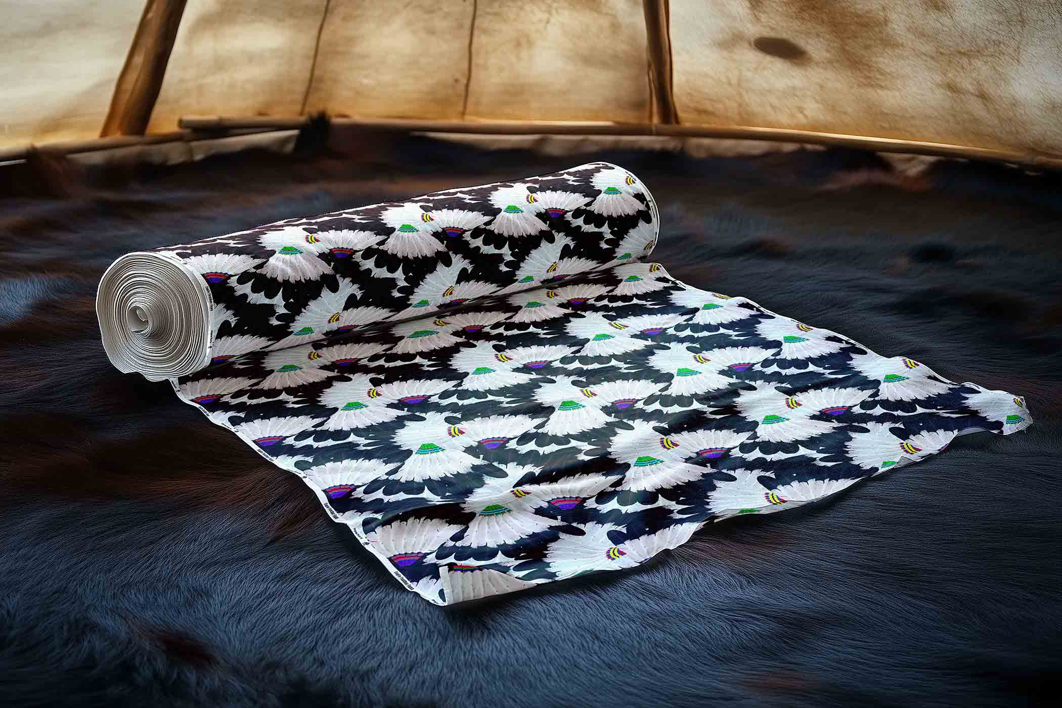 Eagle Feather Fans 42 Inch Cotton Poplin Pre Order