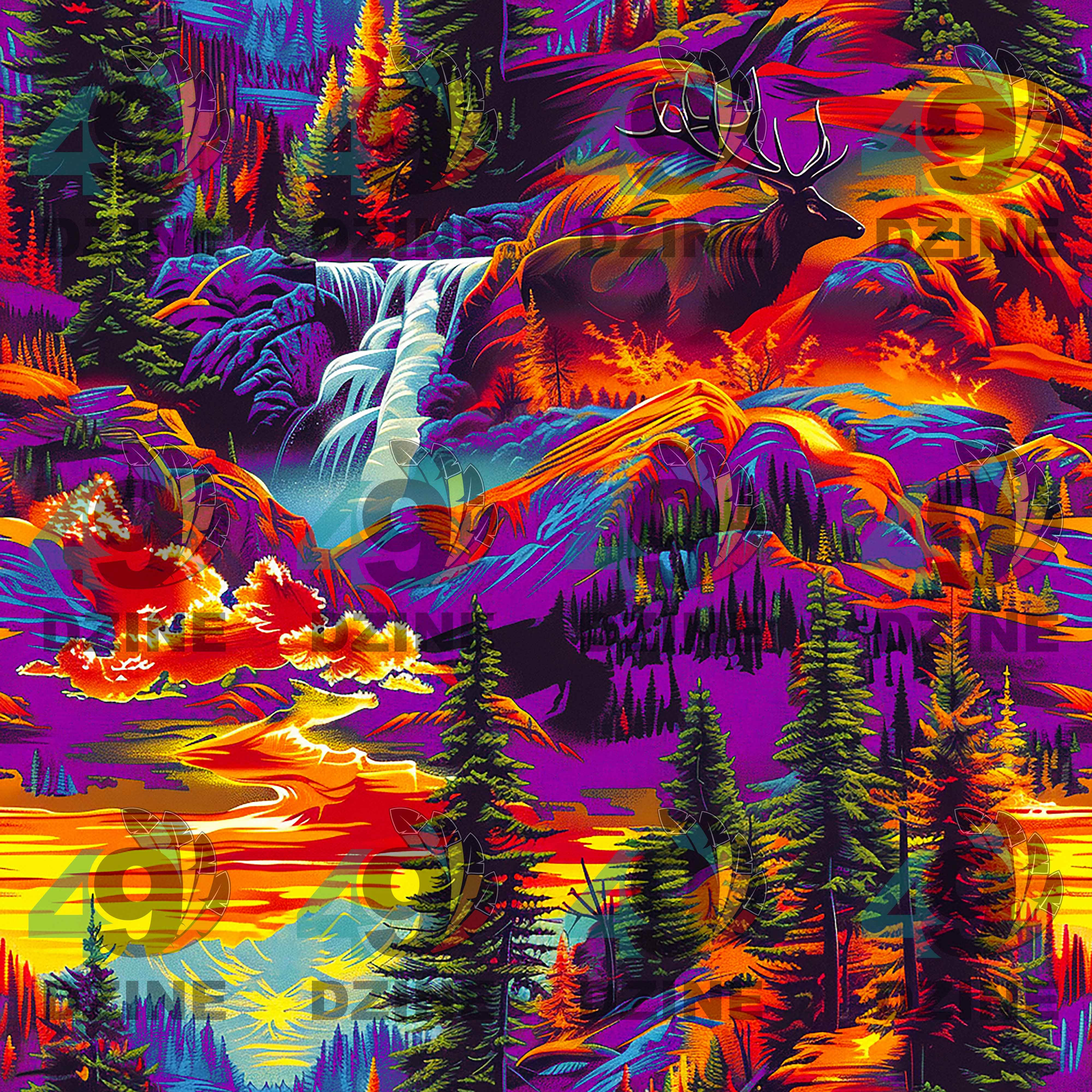 Elk Camo 42 Inch Cotton Poplin Pre Order