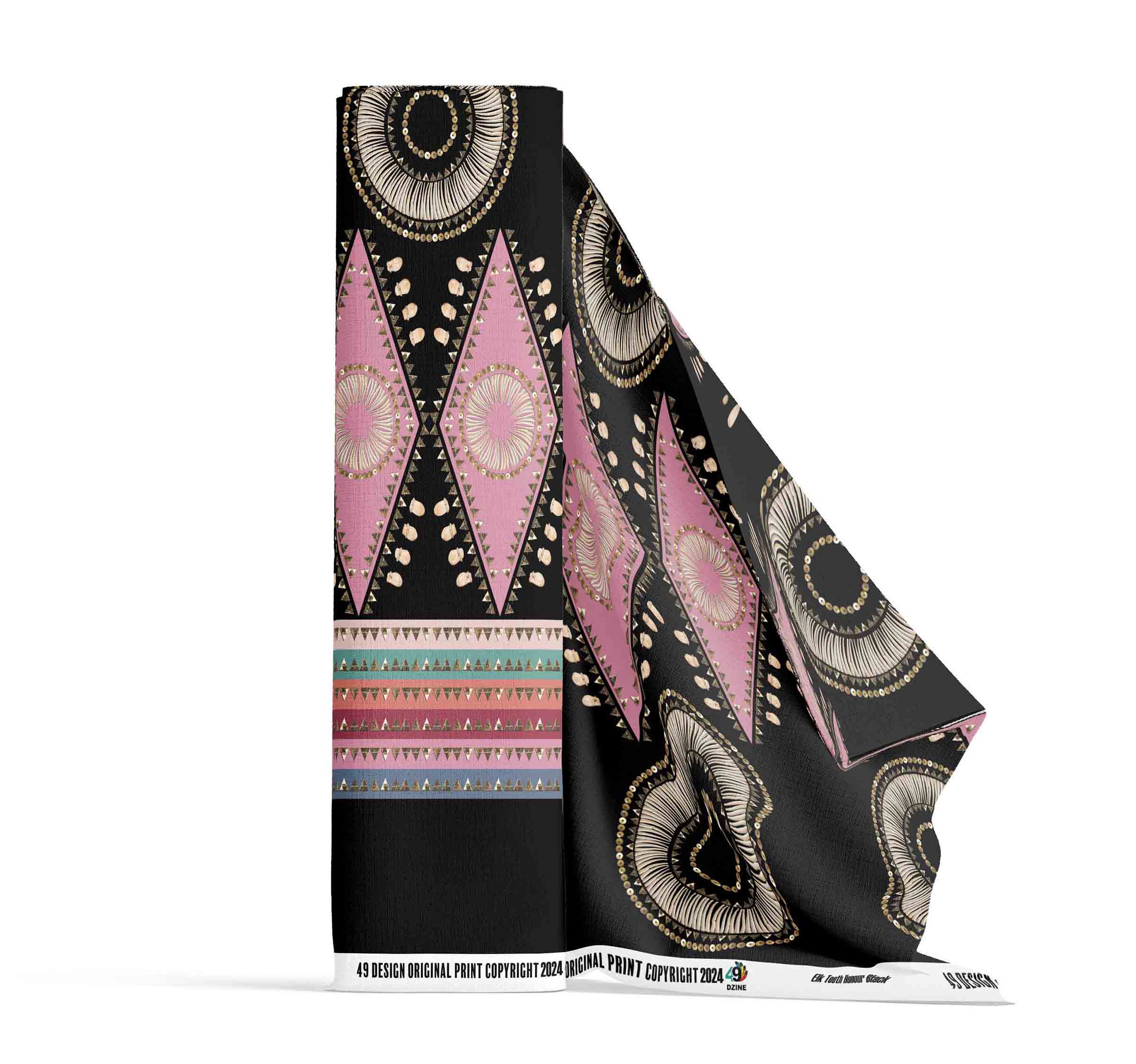 EOD- Elk Tooth Honor Black 42 Inch Cotton Poplin Pre Order