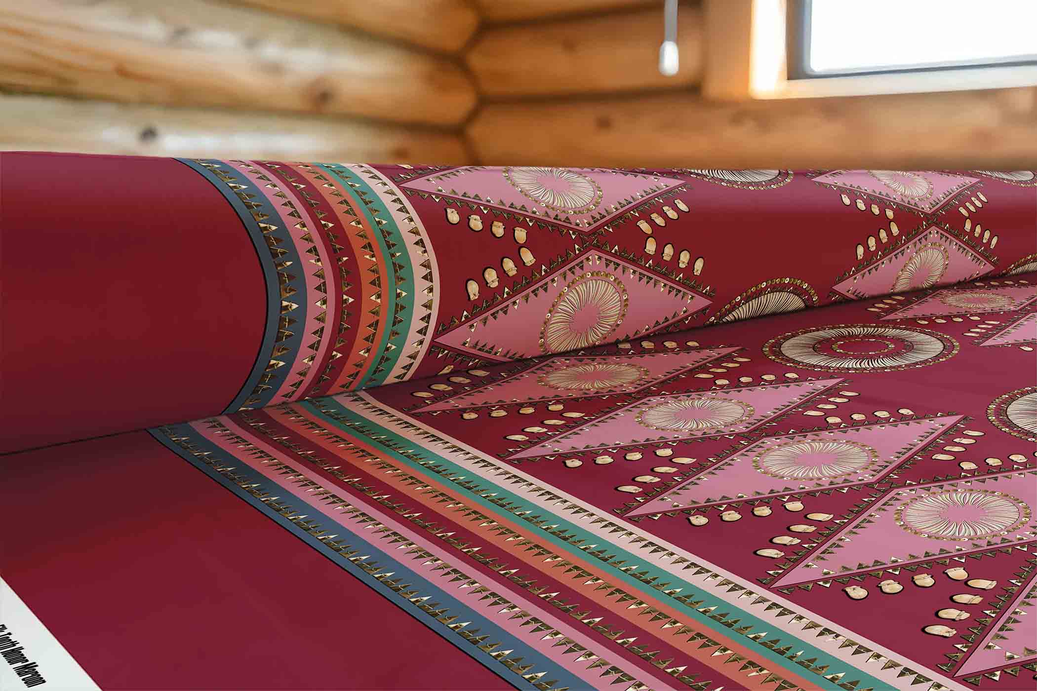 EOD- Elk Tooth Honor Maroon 42 Inch Cotton Poplin Pre Order