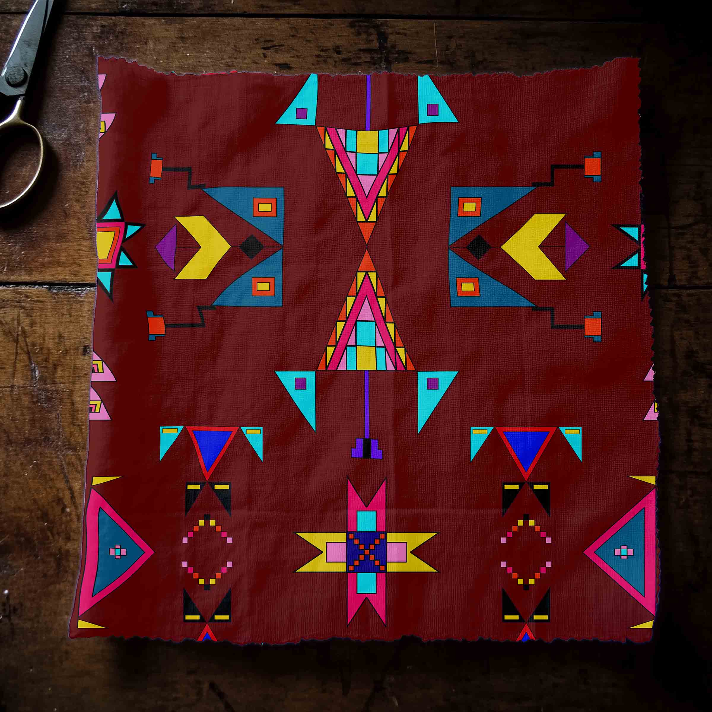 Enemy Territory Maroon 42 Inch Cotton Poplin Pre Order