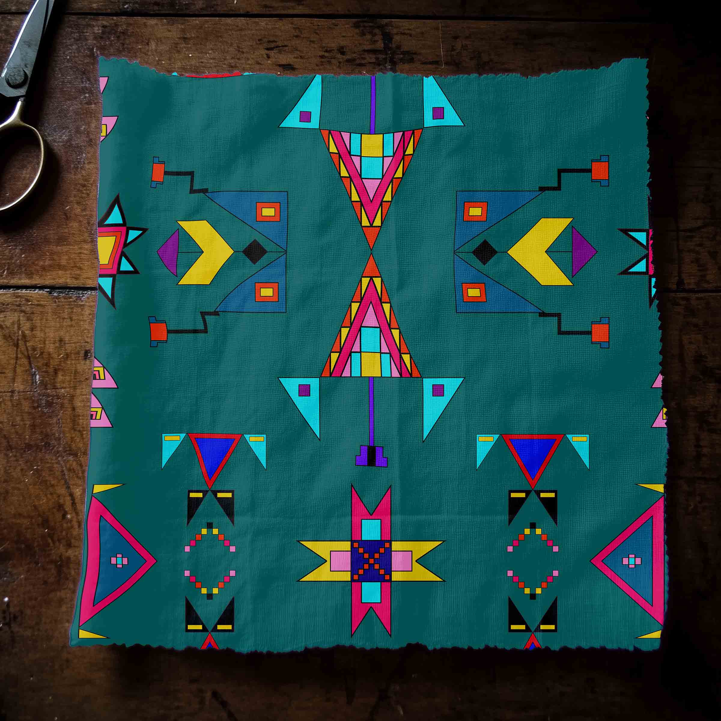 Enemy Territory Teal 42 Inch Cotton Poplin Pre Order