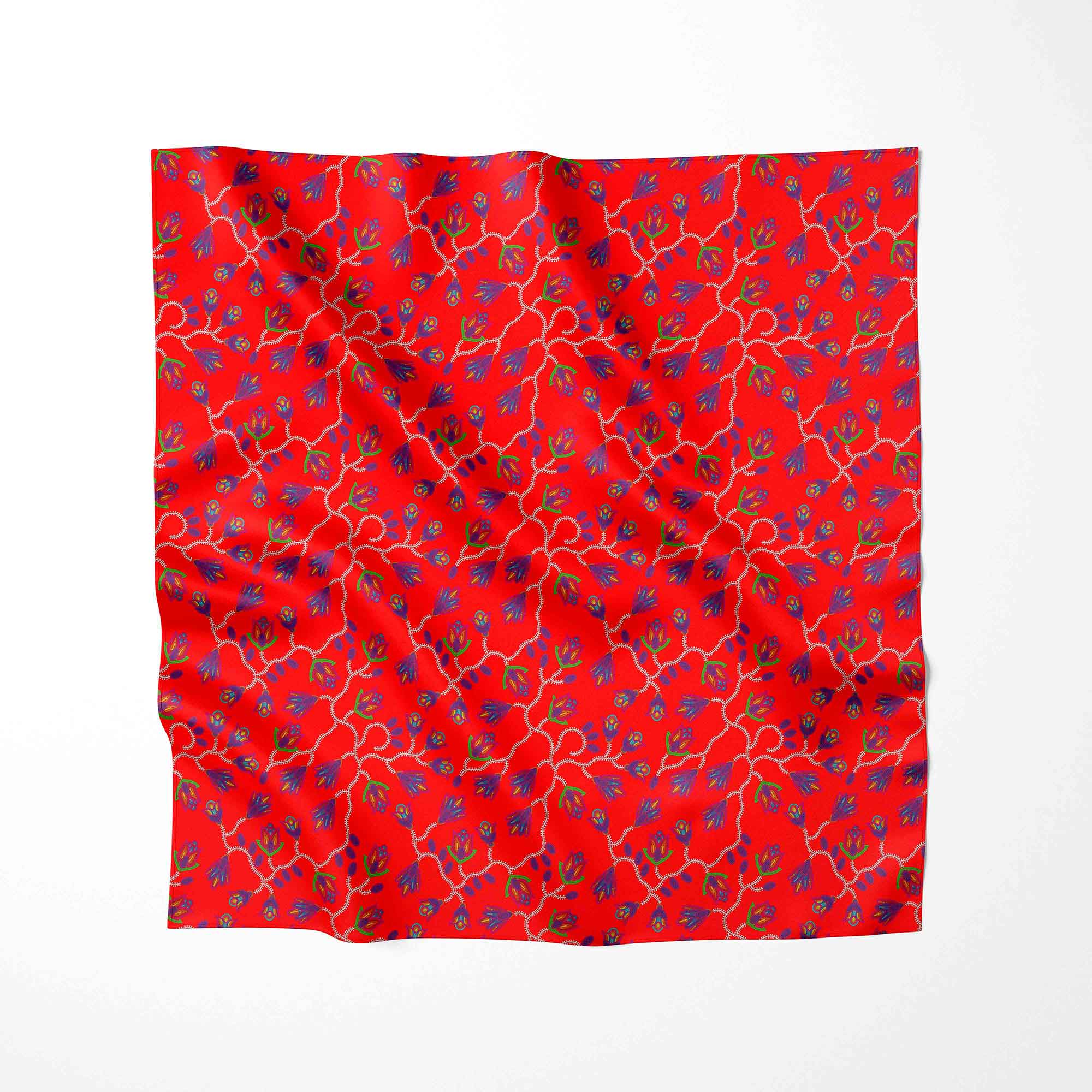 Spring Blossoms Red 56 inch Cotton Poplin Pre Order