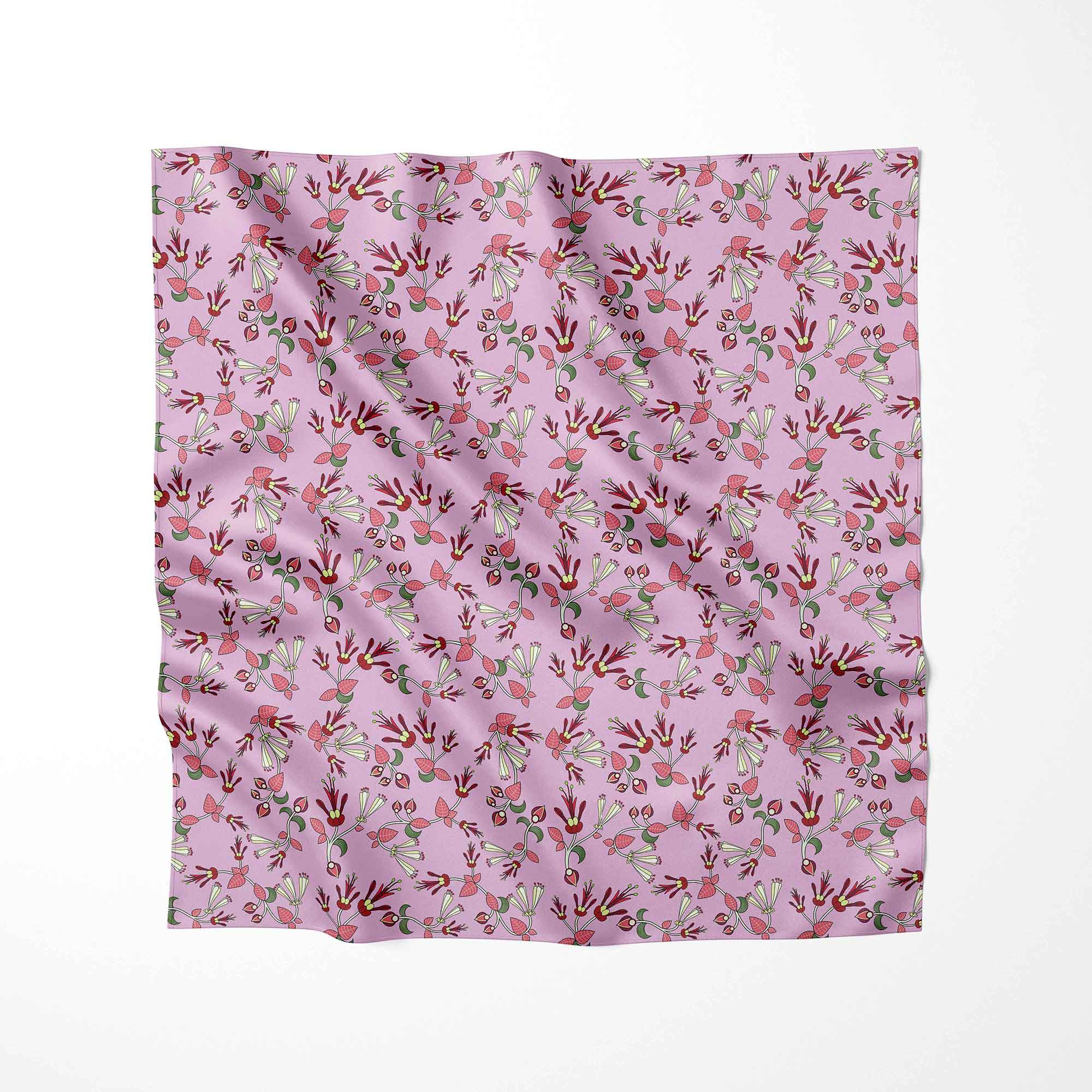 Strawberry Floral Satin Fabric By the Yard Pre Order