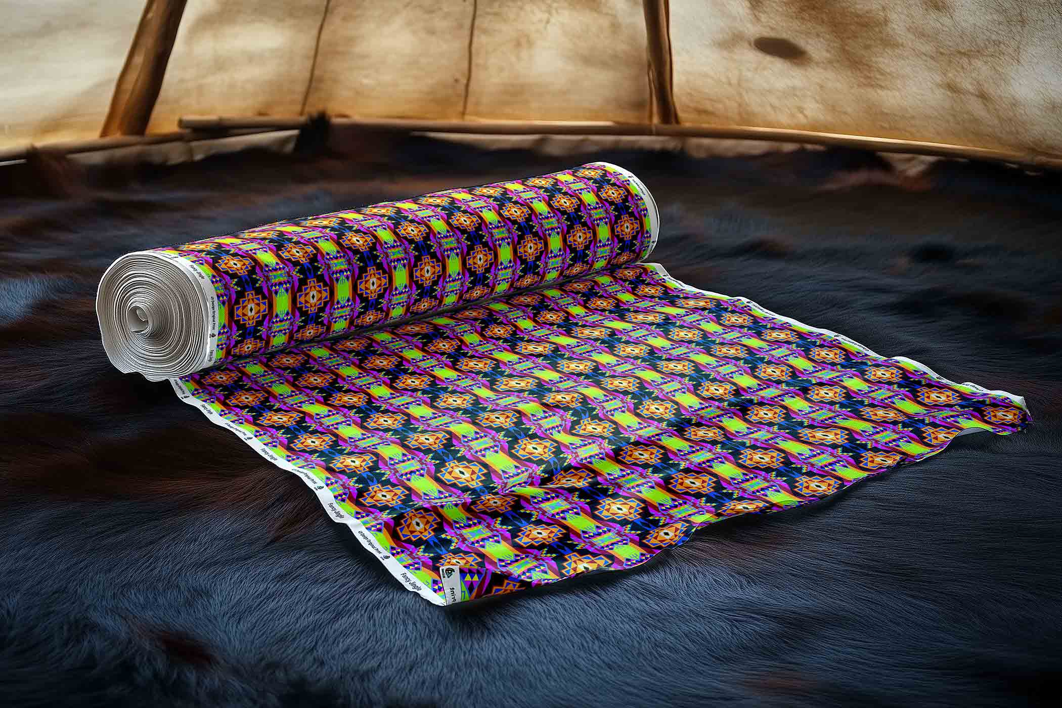 Fancy Jingle Satin Fabric By the Yard Pre Order