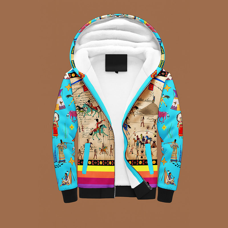 Fierce Alliances Blue Men's Sherpa Hoodie