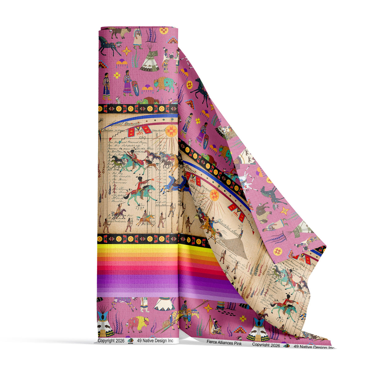 Fierce Alliances Pink 42 Inch Cotton Poplin Pre Order