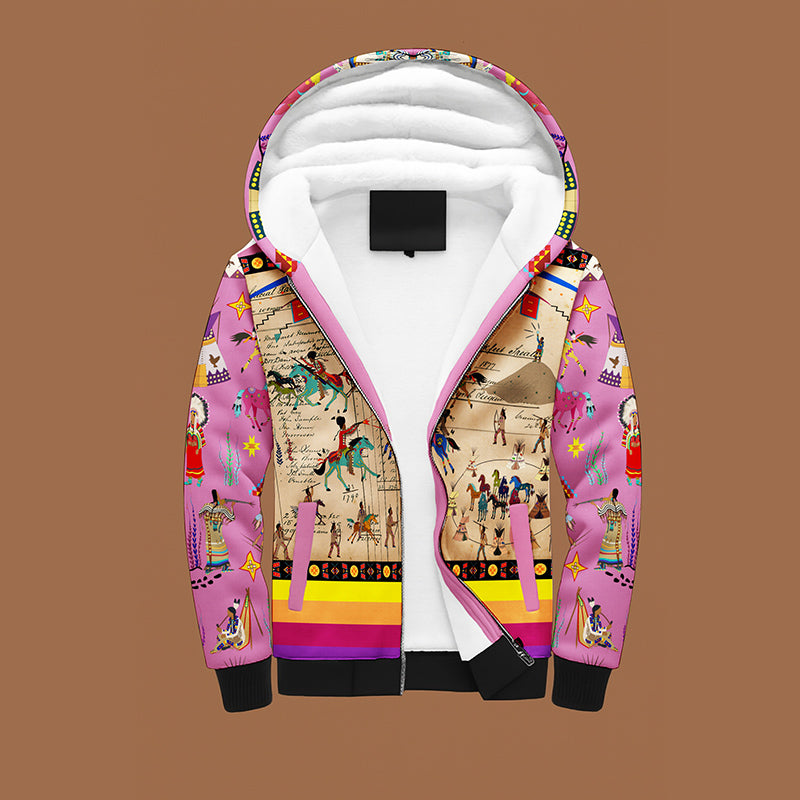 Fierce Alliances Pink Men's Sherpa Hoodie