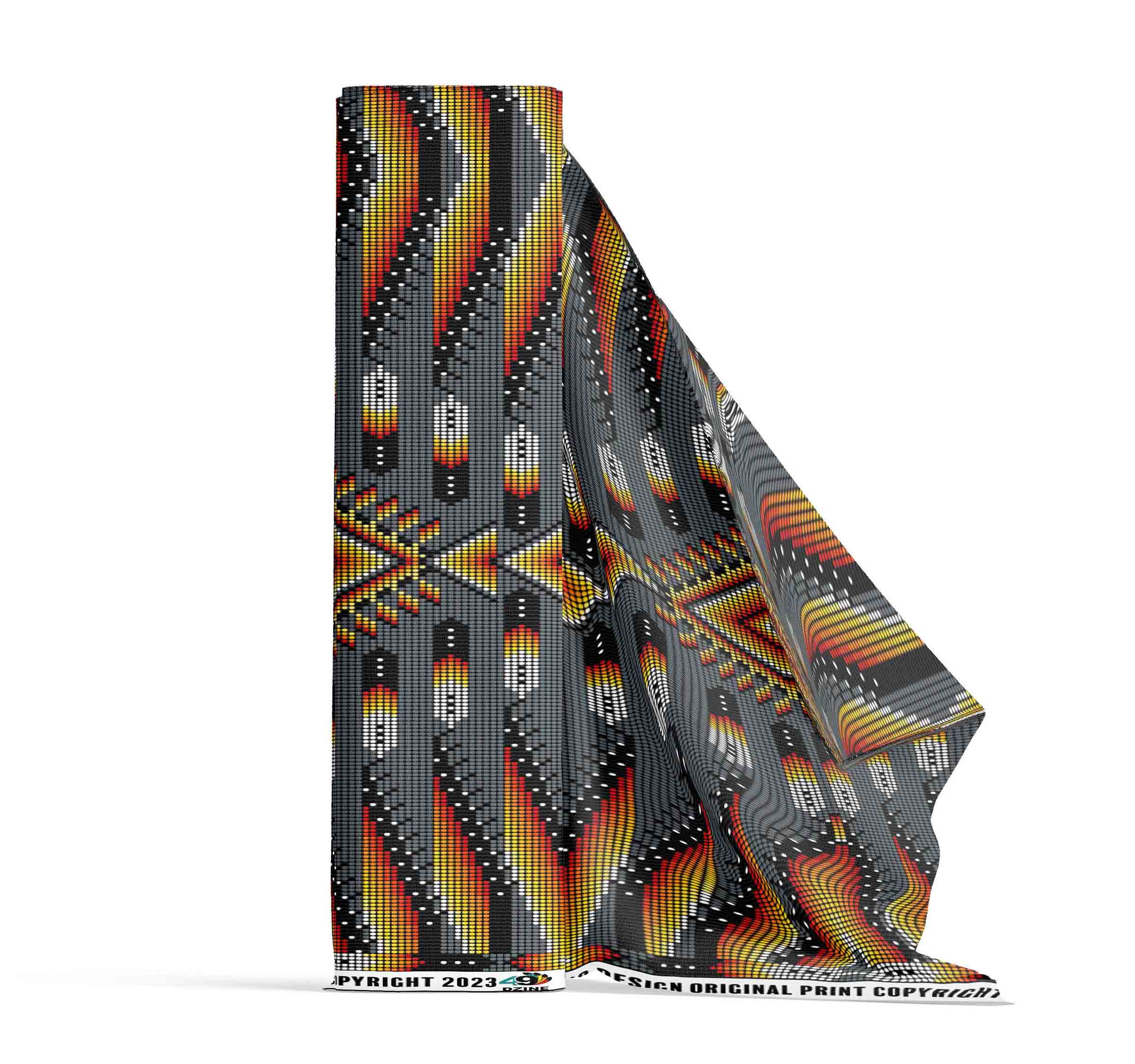 Fire Feather Grey 42 Inch Cotton Poplin Pre Order