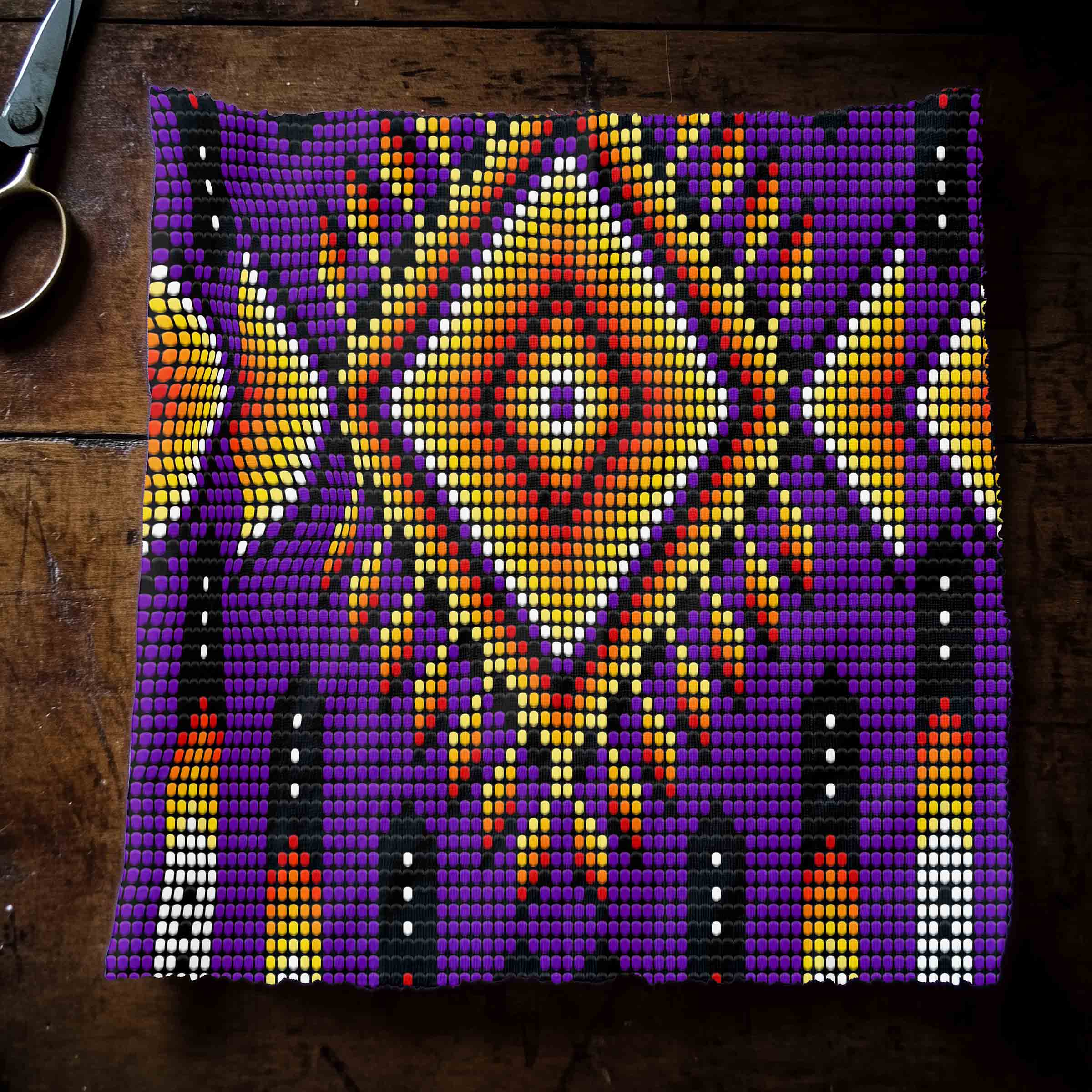 Fire Feather Purple 42 Inch Cotton Poplin Pre Order