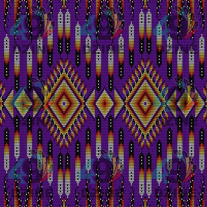 Fire Feather Purple 42 Inch Cotton Poplin Pre Order