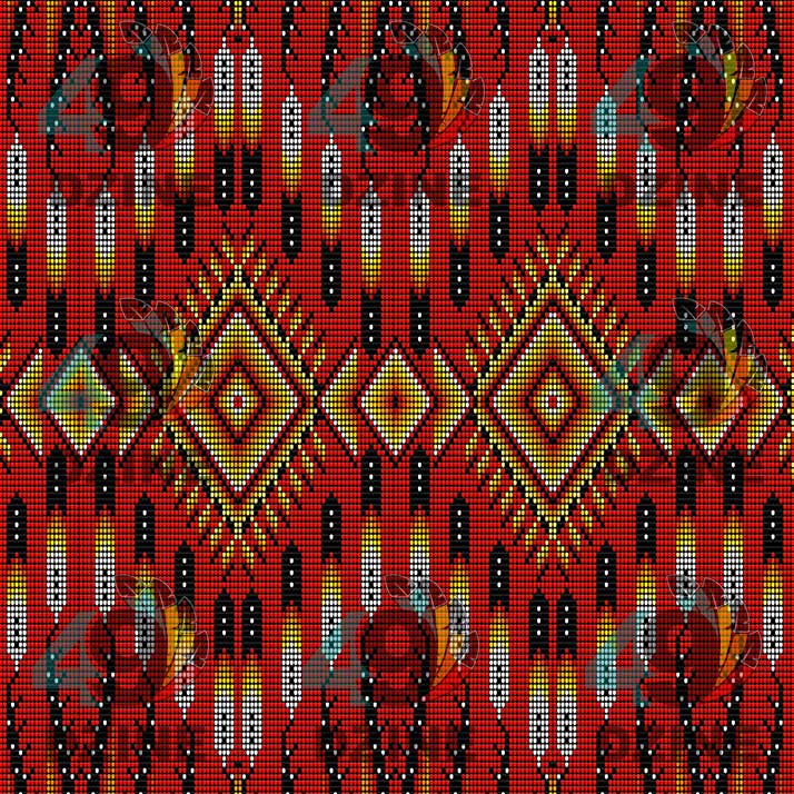 Fire Feather Red 42 Inch Cotton Poplin Pre Order