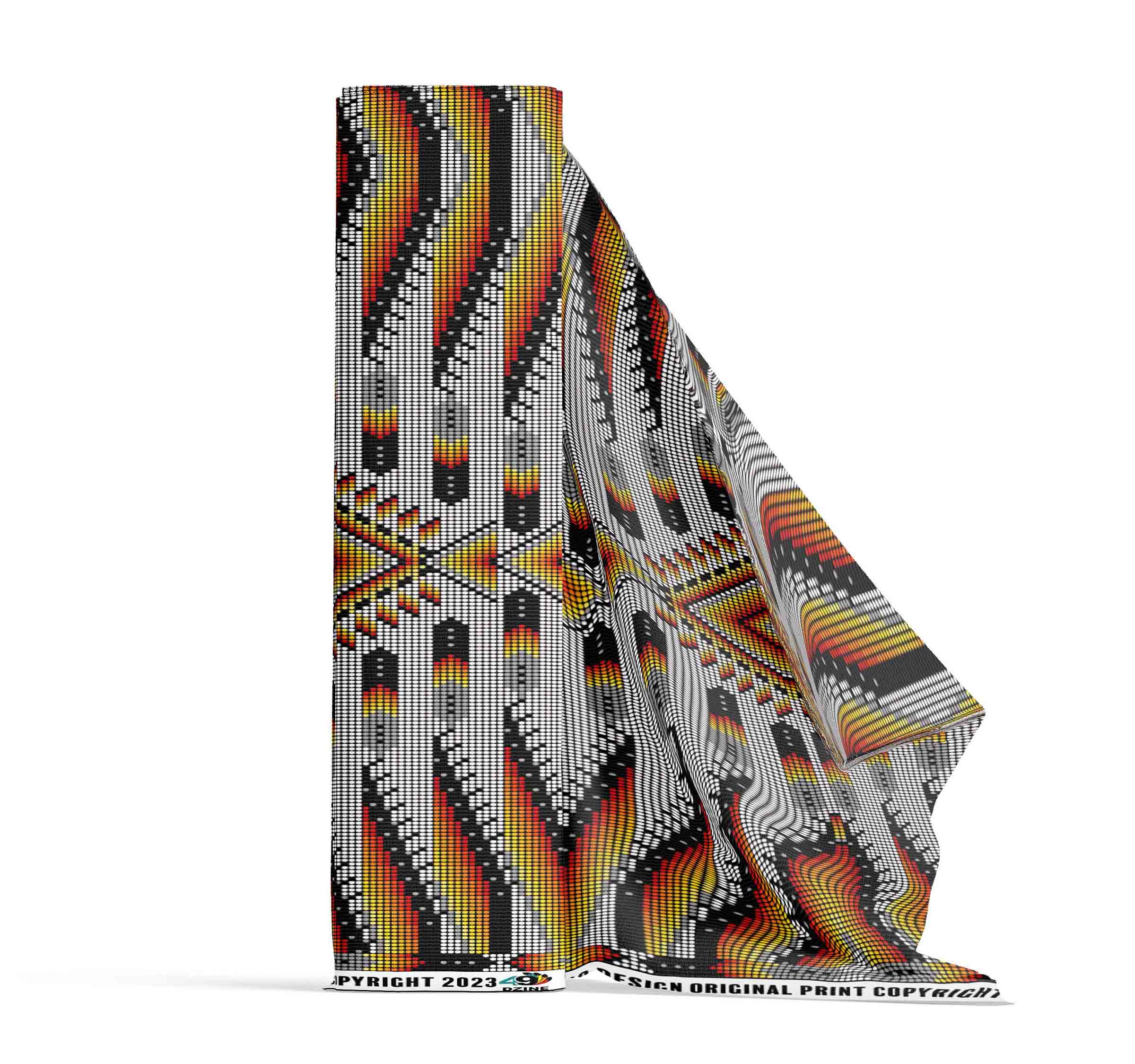 Fire Feather White 42 Inch Cotton Poplin Pre Order