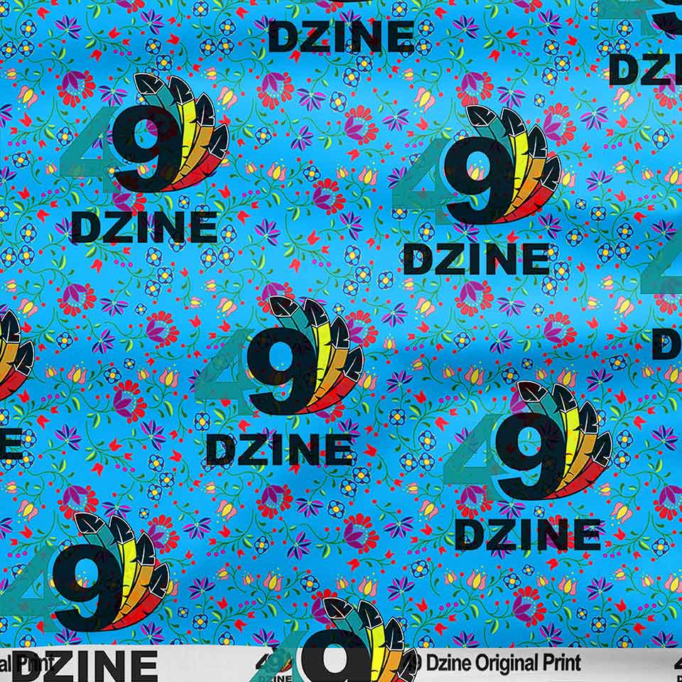 Fleur Indigine Ciel 56 inch Cotton Poplin Pre Order