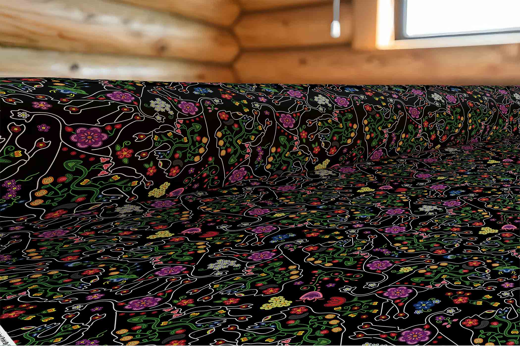 Beaded Floral Buffalo 42 Inch Cotton Poplin Pre Order