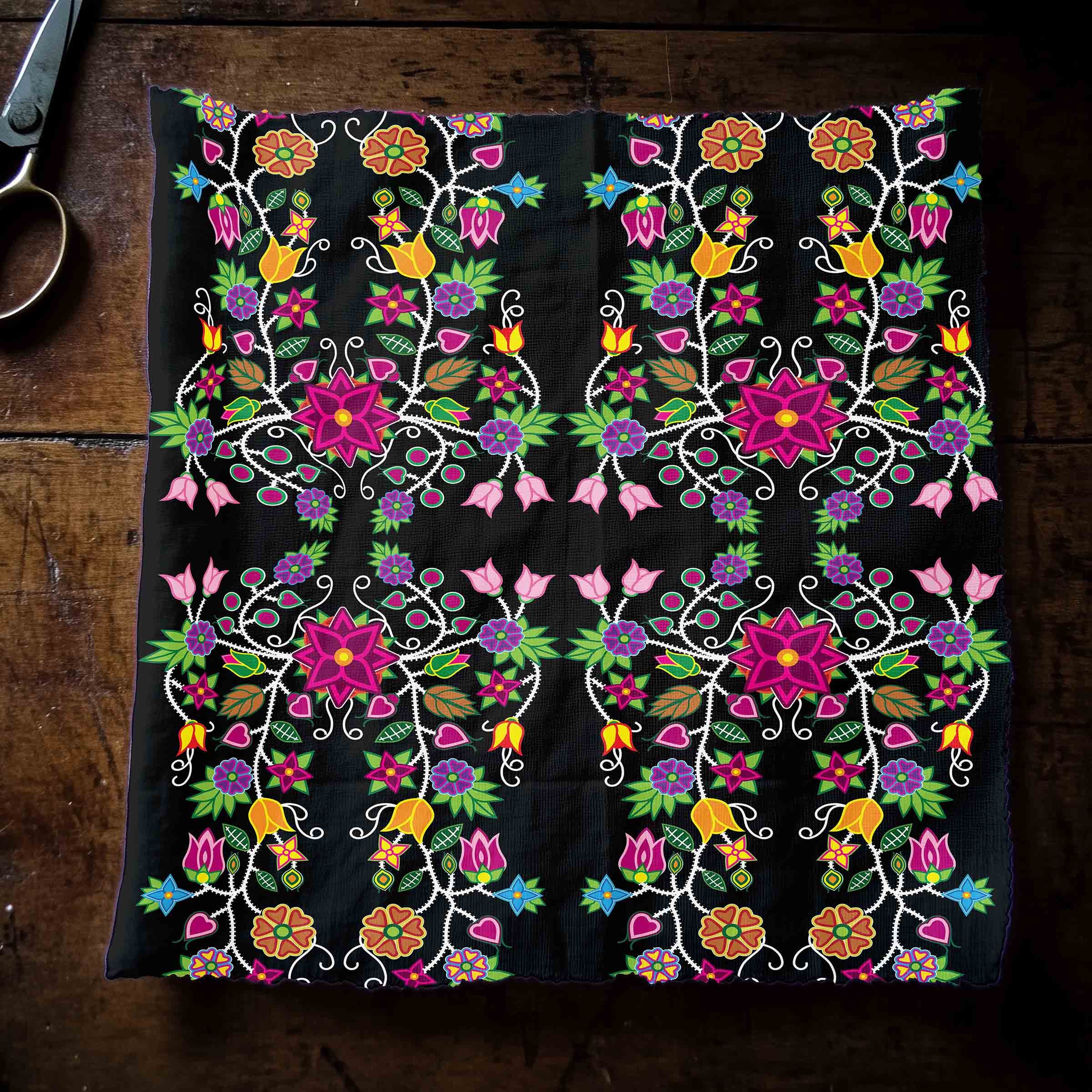 Floral Beadwork 01 42 Inch Cotton Poplin Pre Order