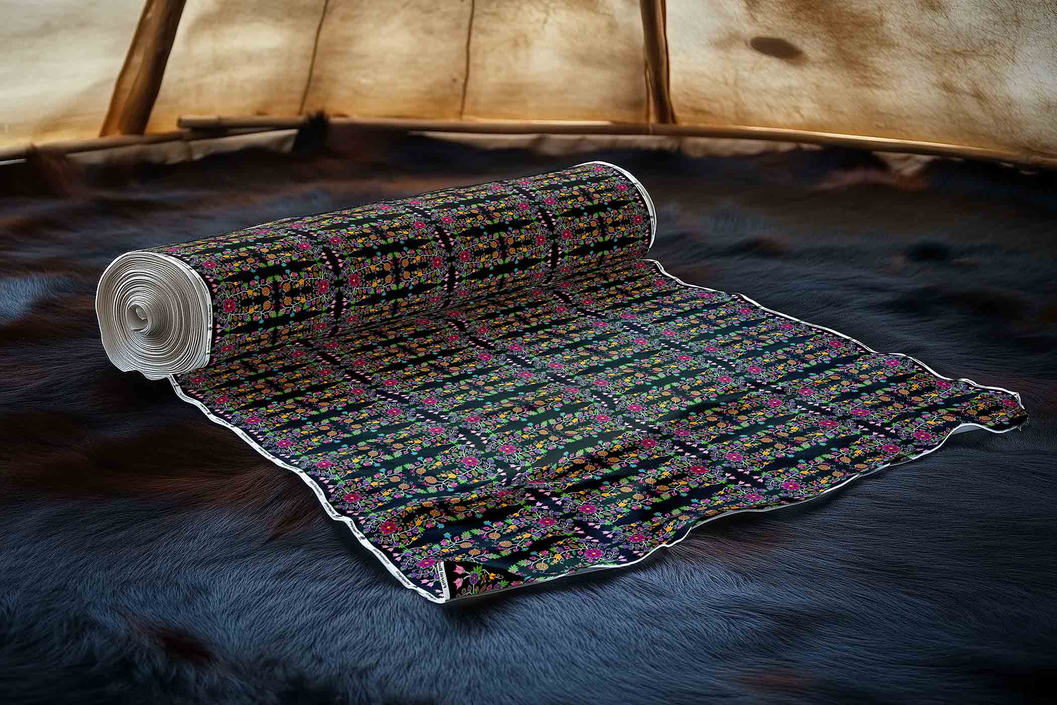Floral Beadwork 01 42 Inch Cotton Poplin Pre Order