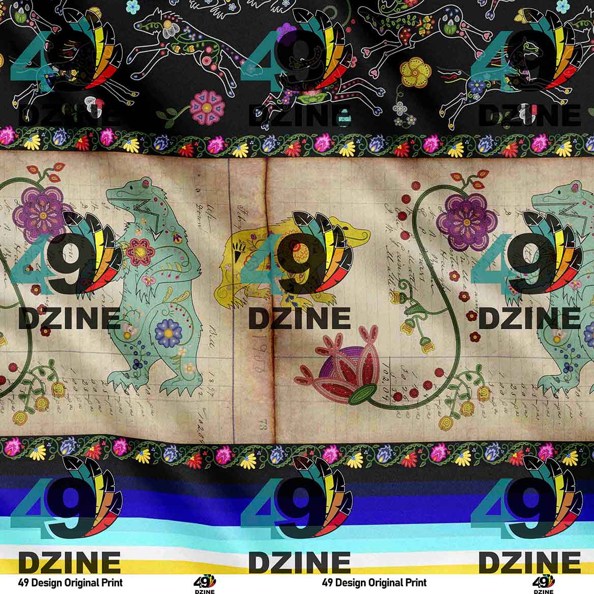 Floral Ledger Bear 56 Inch Cotton Poplin Pre Order