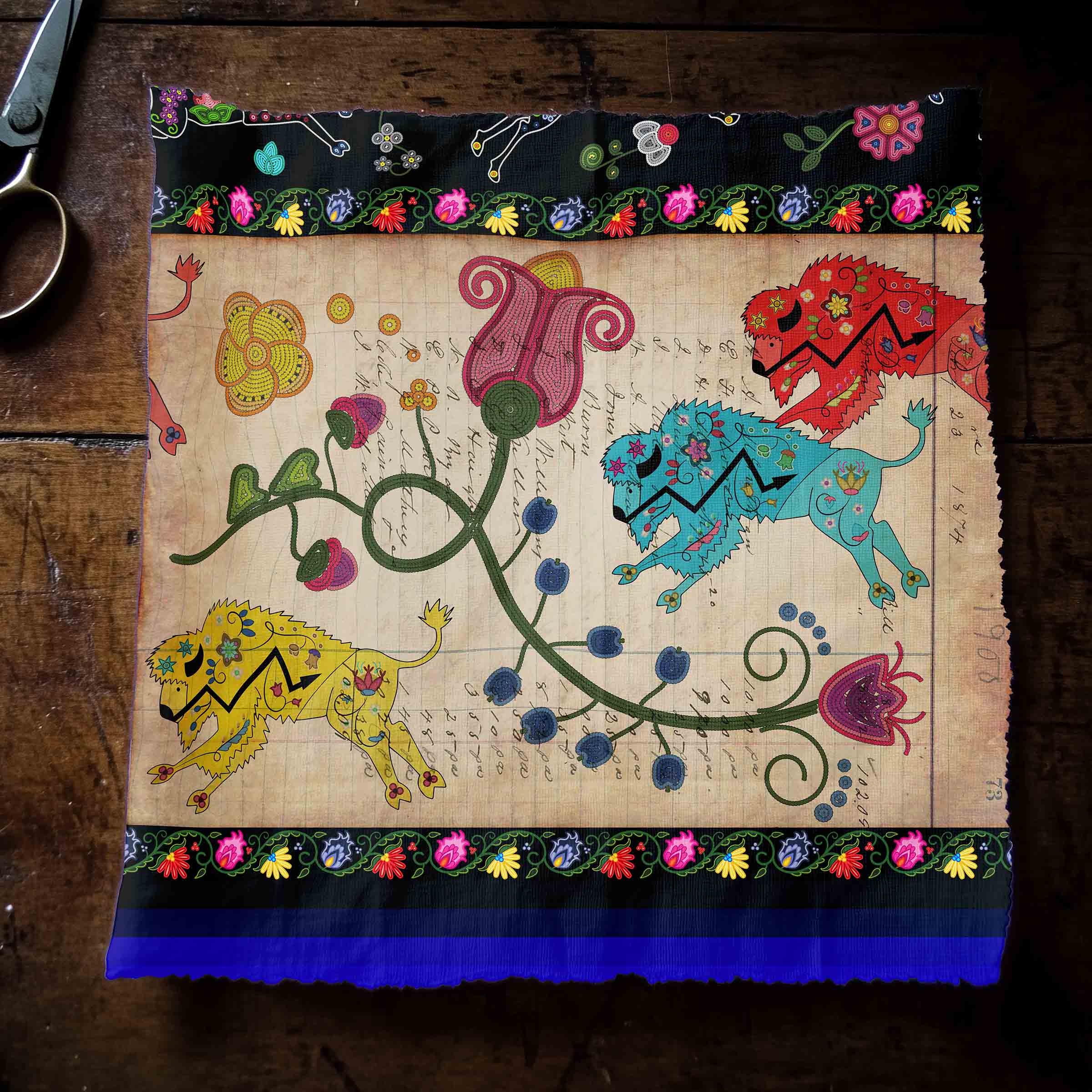 Floral Ledger Bison 42 Inch Cotton Poplin Pre Order