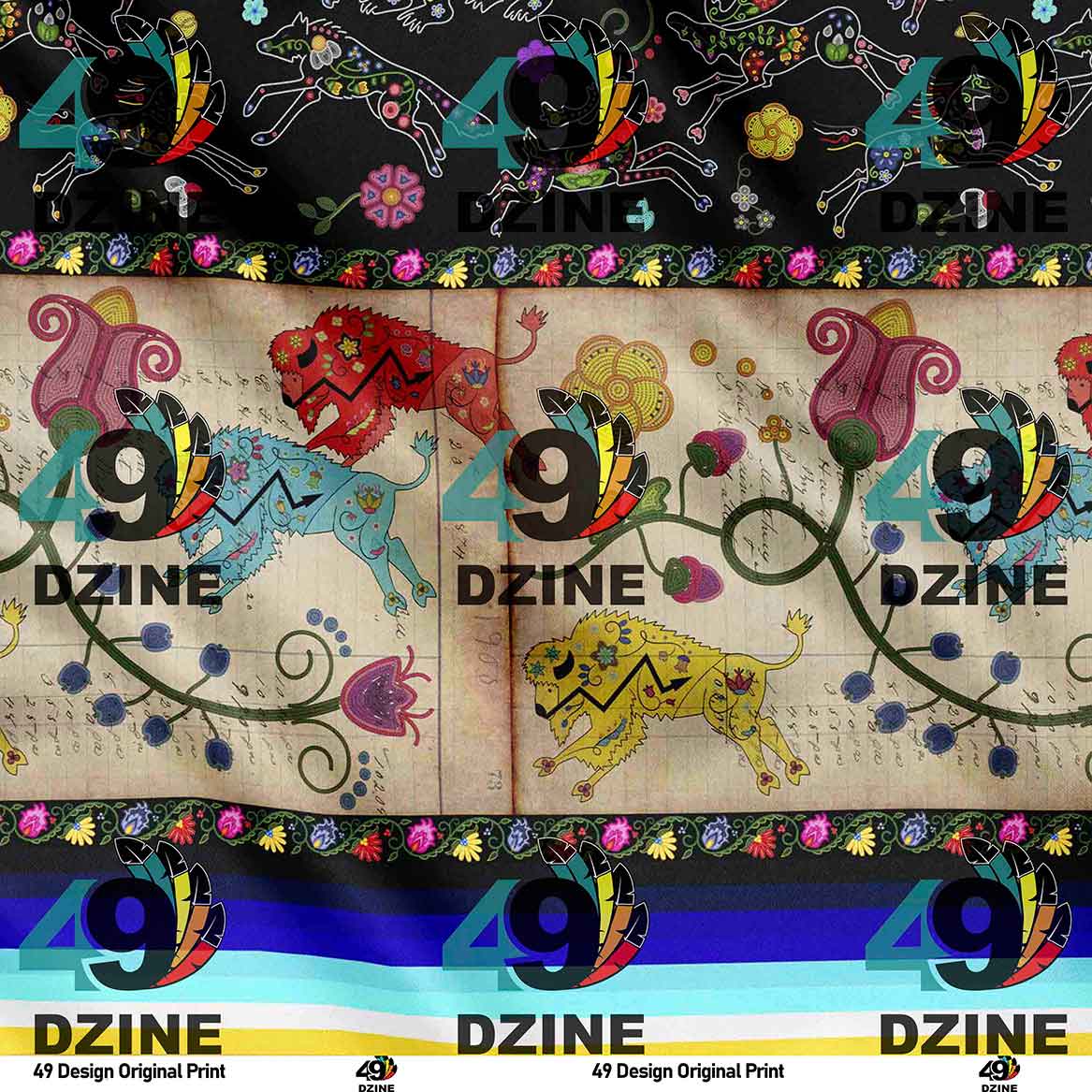 Floral Ledger Bison 42 Inch Cotton Poplin Pre Order