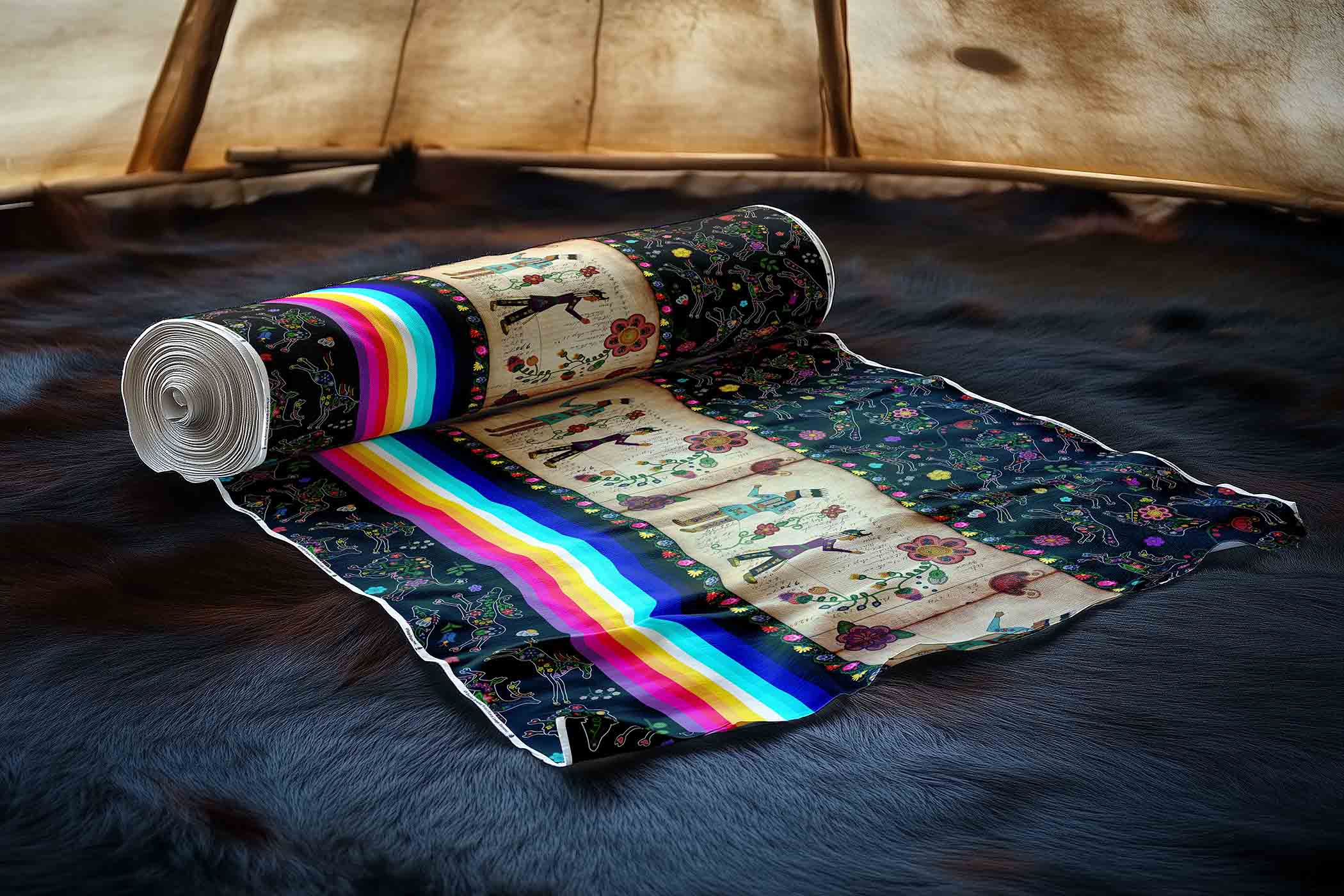 Floral Ledger Encounter 42 Inch Cotton Poplin Pre Order