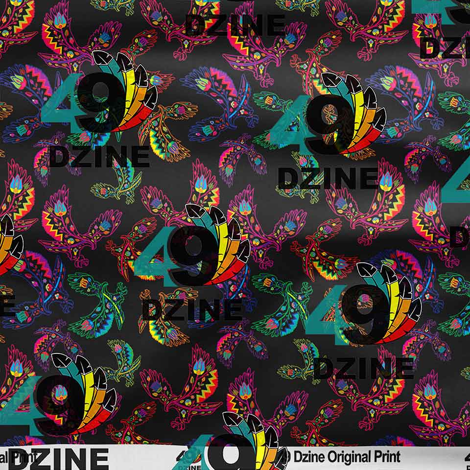 Neon Floral Eagles 56 inch Cotton Poplin Pre Order