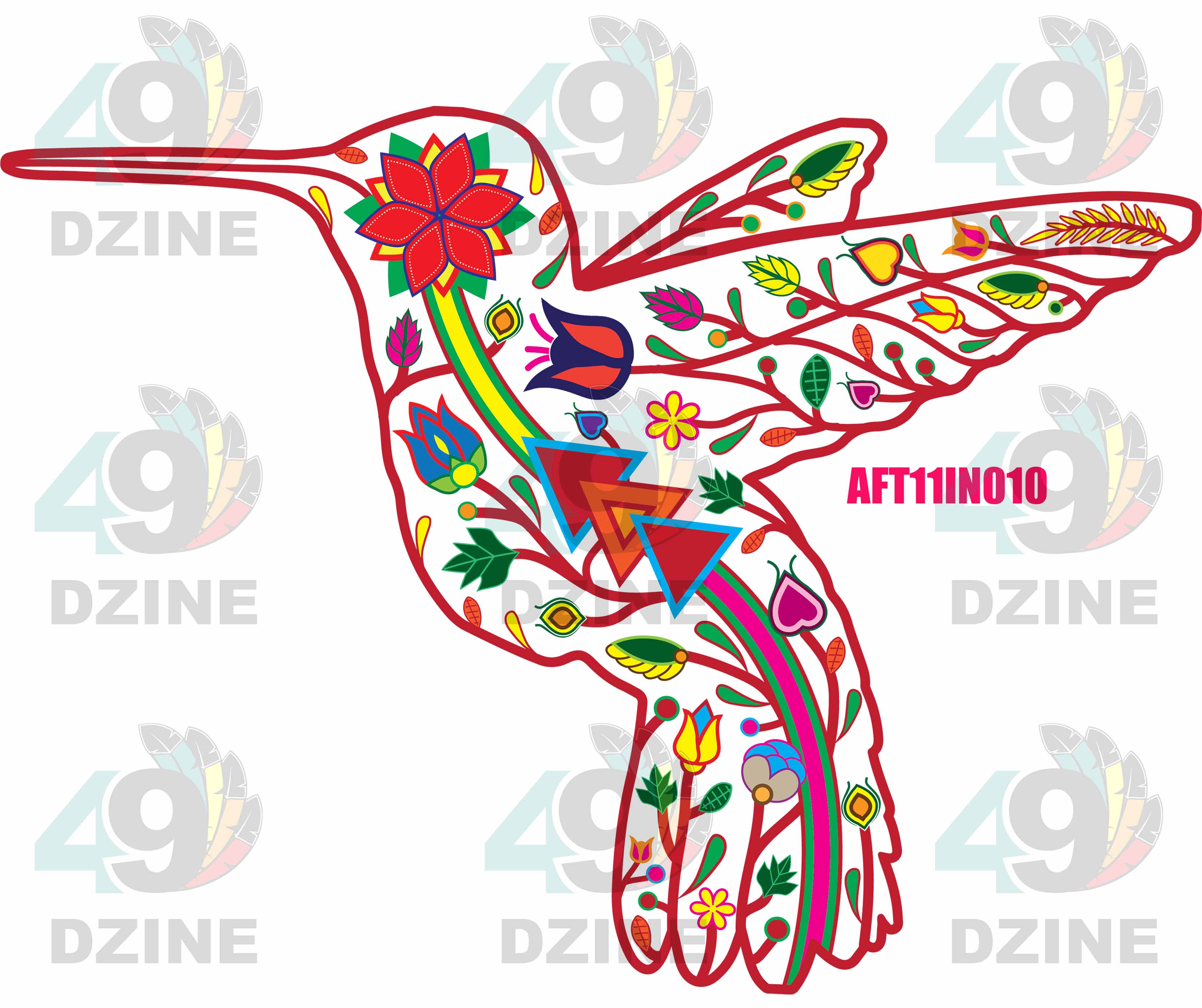 11-inch Animal Floral Transfer