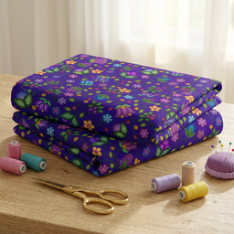 Bloom Uplift Indigo 42 Inch Cotton Poplin Pre Order