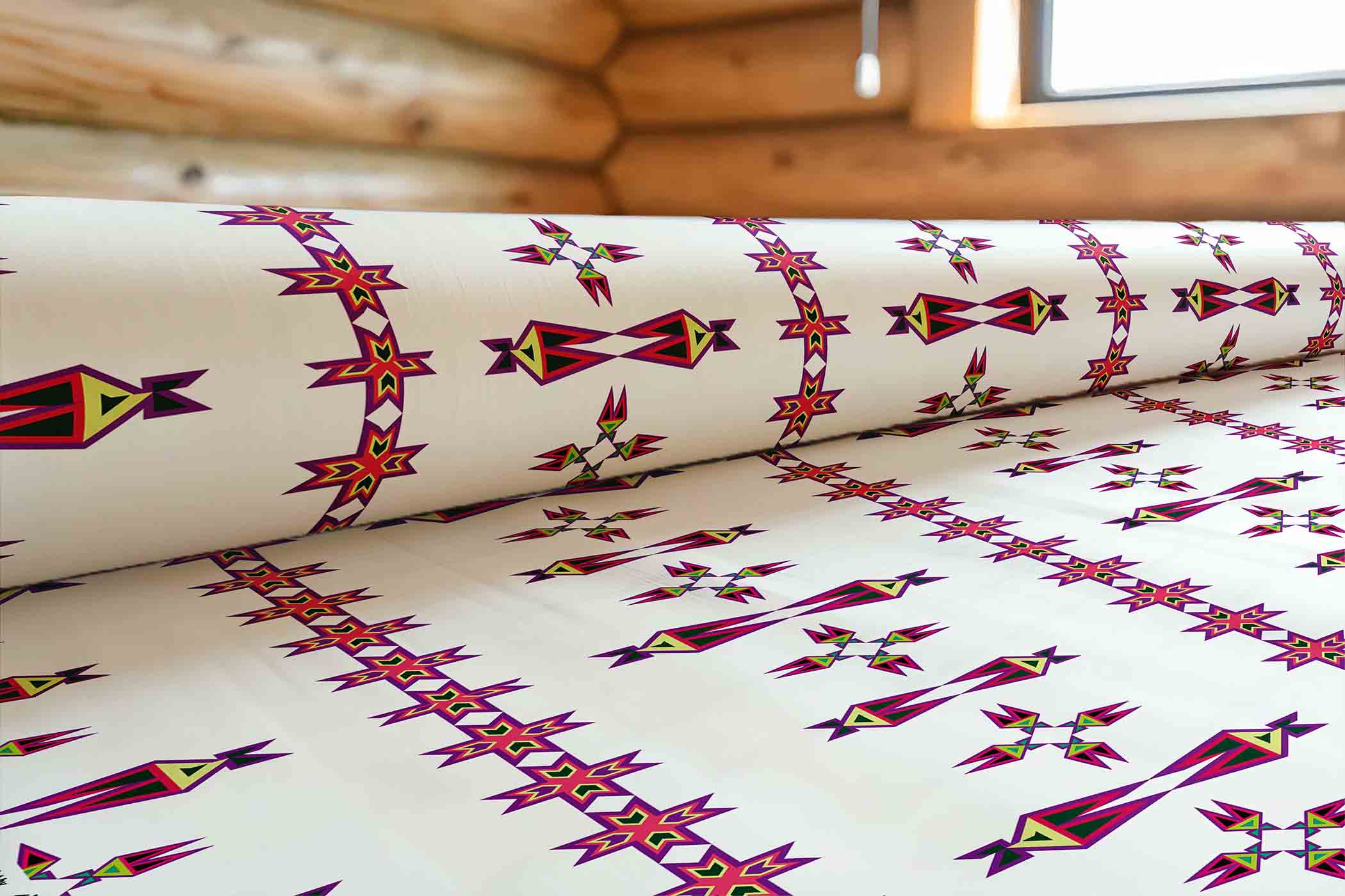 Four Directions Lodge Flurry 42 Inch Cotton Poplin Pre Order