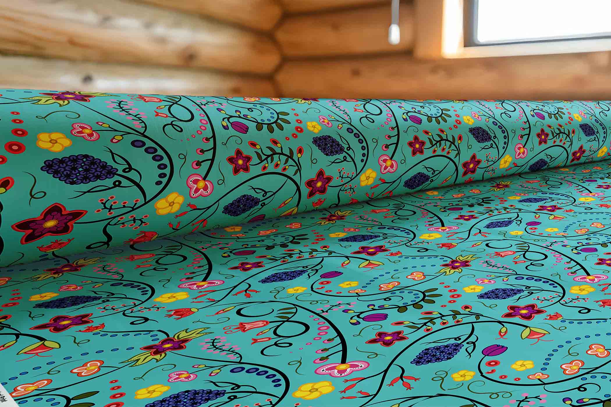 Fresh Fleur Sky 42 inch Cotton Poplin Pre Order