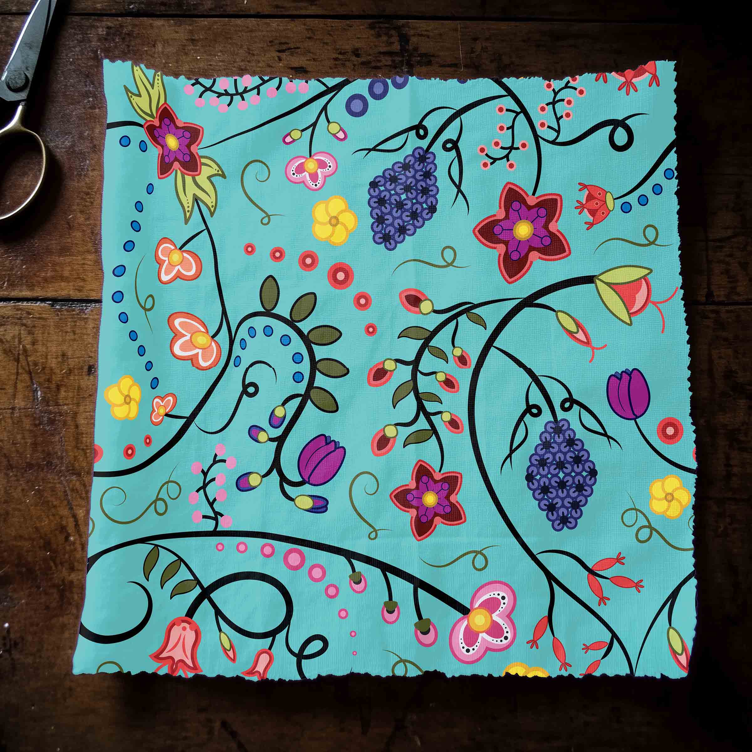 Fresh Fleur Sky 42 inch Cotton Poplin Pre Order