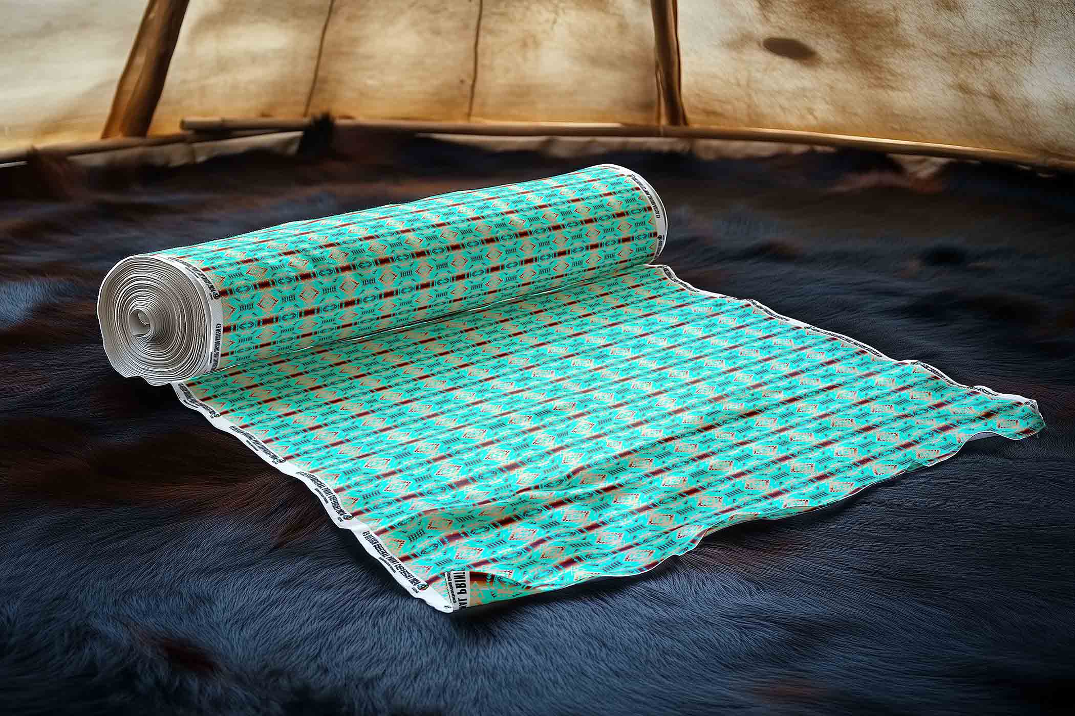 Gathering Earth Turquoise 42 Inch Cotton Poplin Pre Order