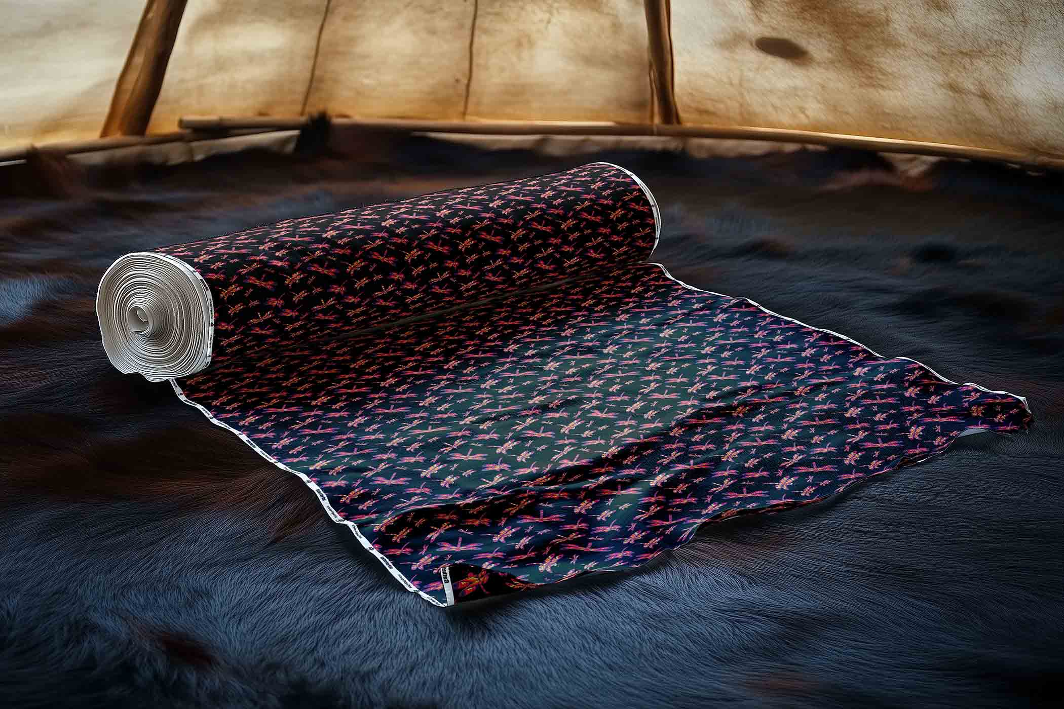 Gathering Noir Satin Fabric By the Yard Pre Order