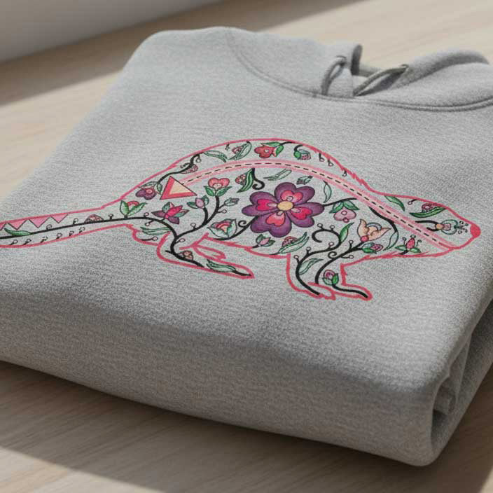 Beaver Floral Animals 02 Various Sizes