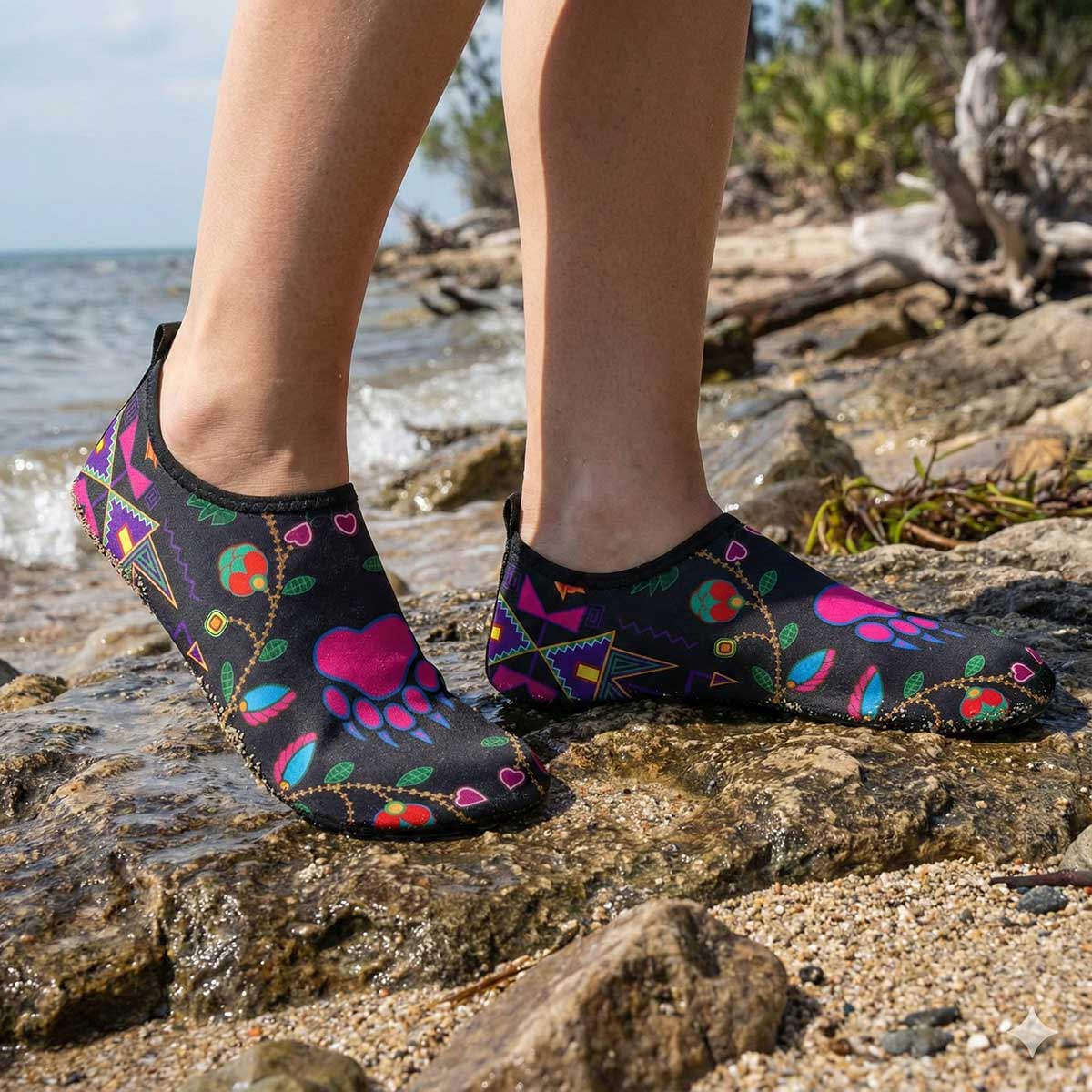 Geometric Floral Fall Sockamoccs