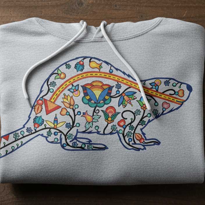 Beaver Floral Animals 01-M Various Sizes