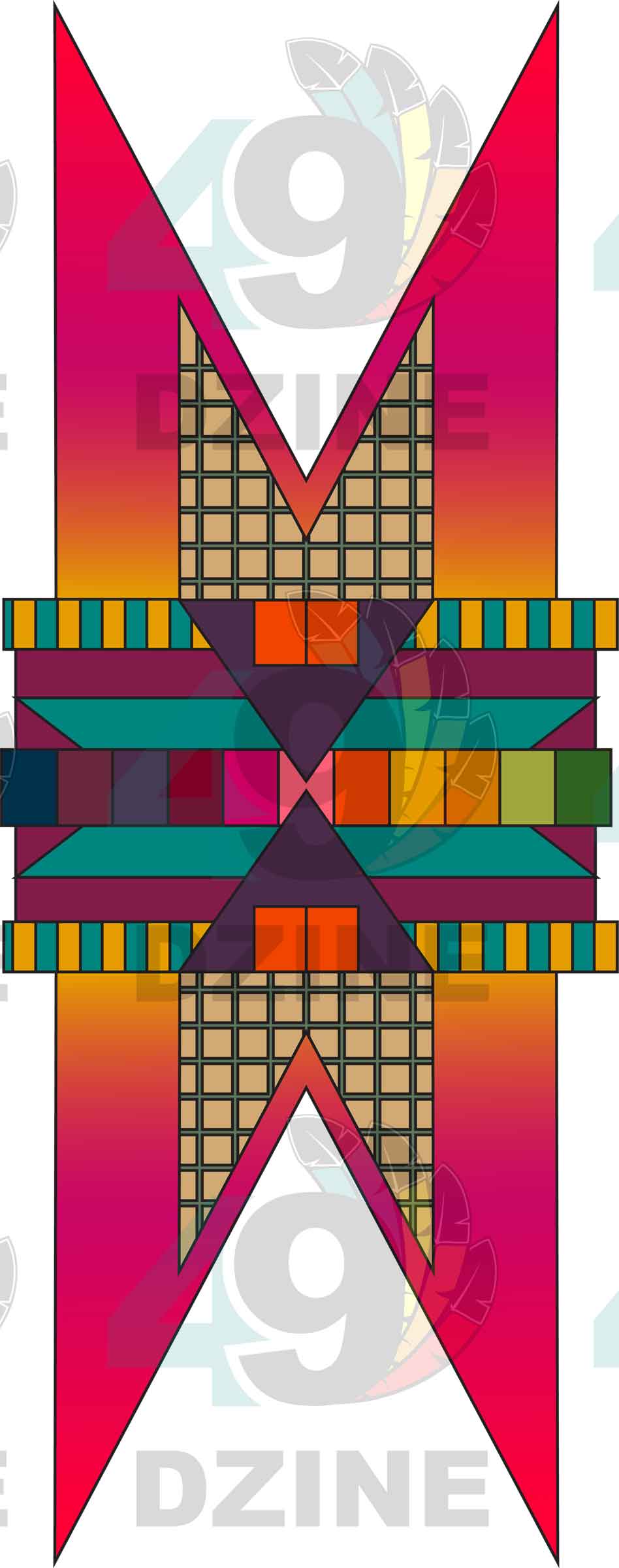 Sunset Pathways Geometric Wrap main image 0
