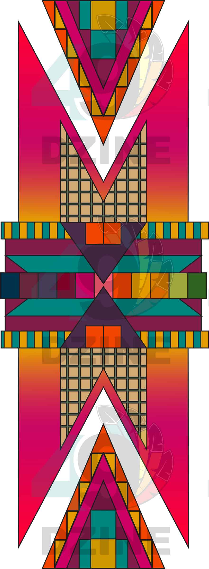 Sunset Pathways Geometric Wrap main image 1