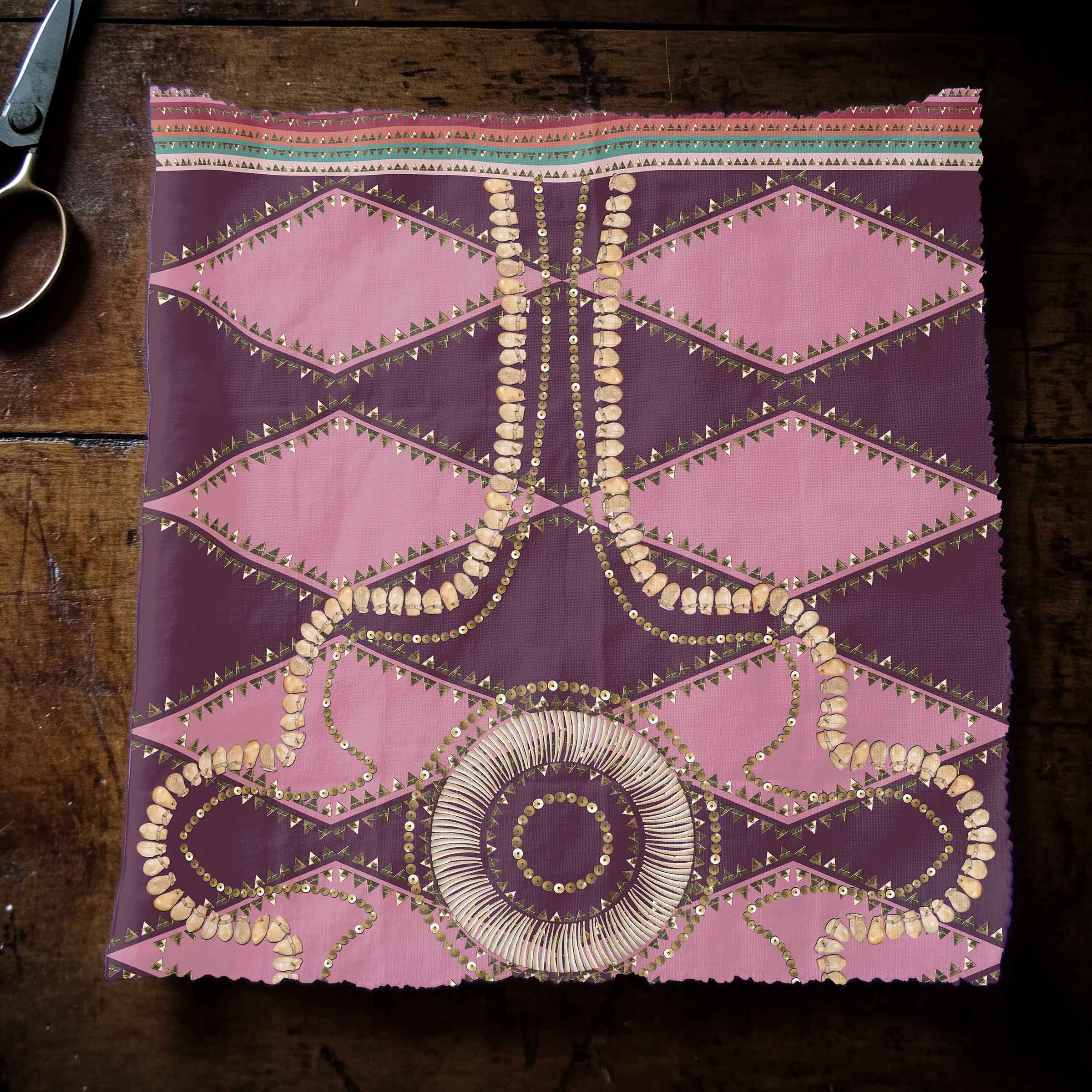 Gilded Nomad Berry 42 Inch Cotton Poplin Pre Order