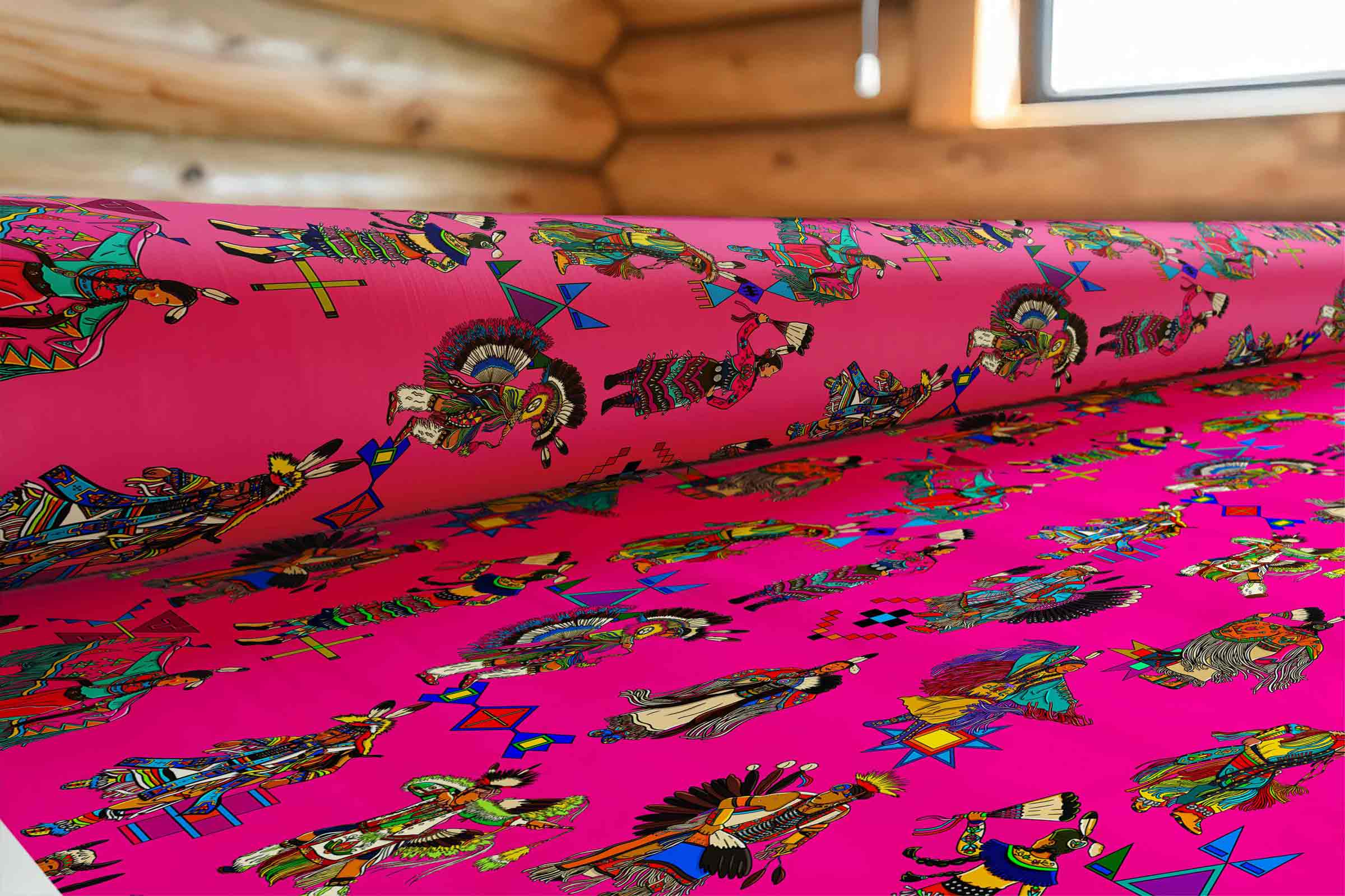 Grand Entry Dancer Pink Large 42 Inch Cotton Poplin Pre Order