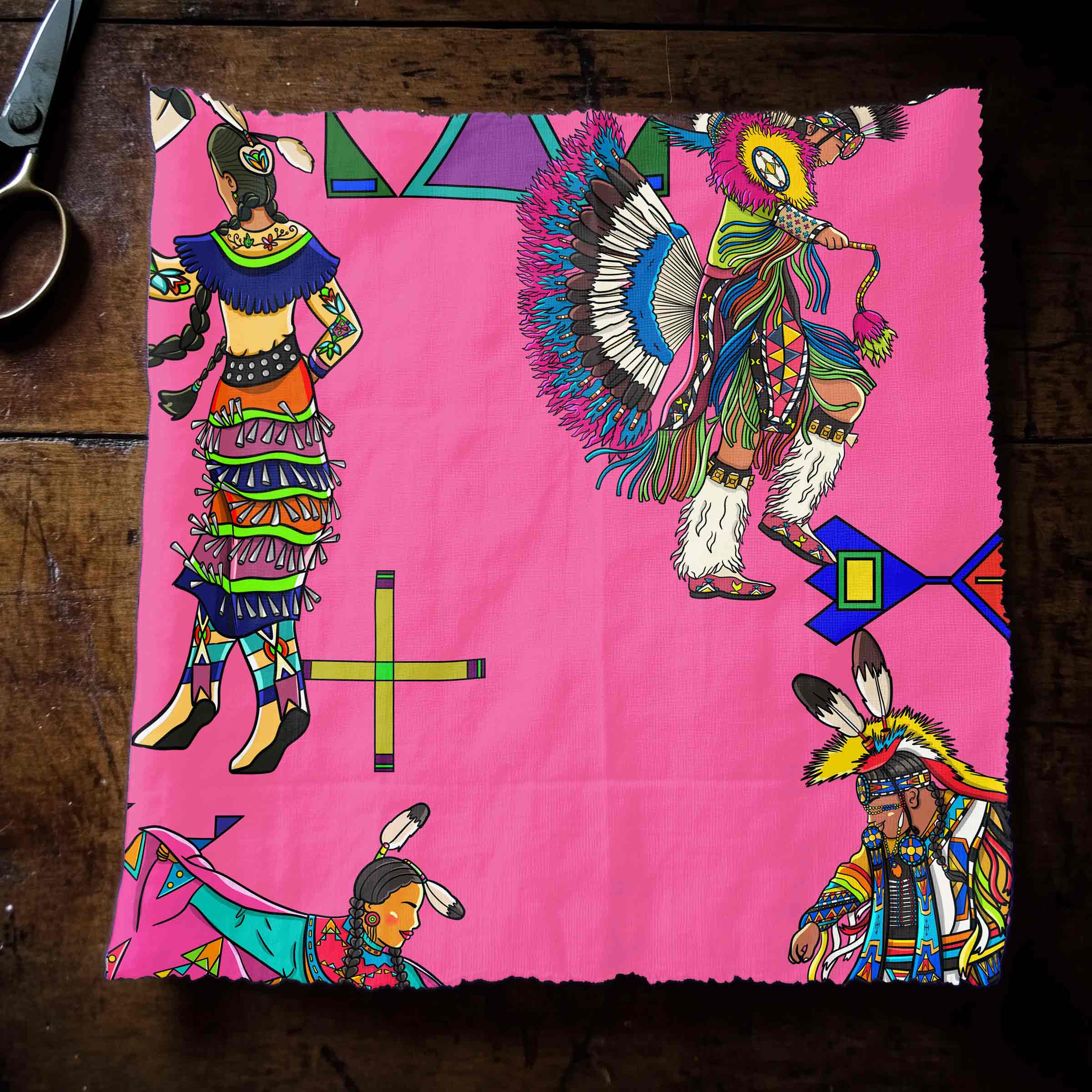 Grand Entry Dancer Pink Large 42 Inch Cotton Poplin Pre Order