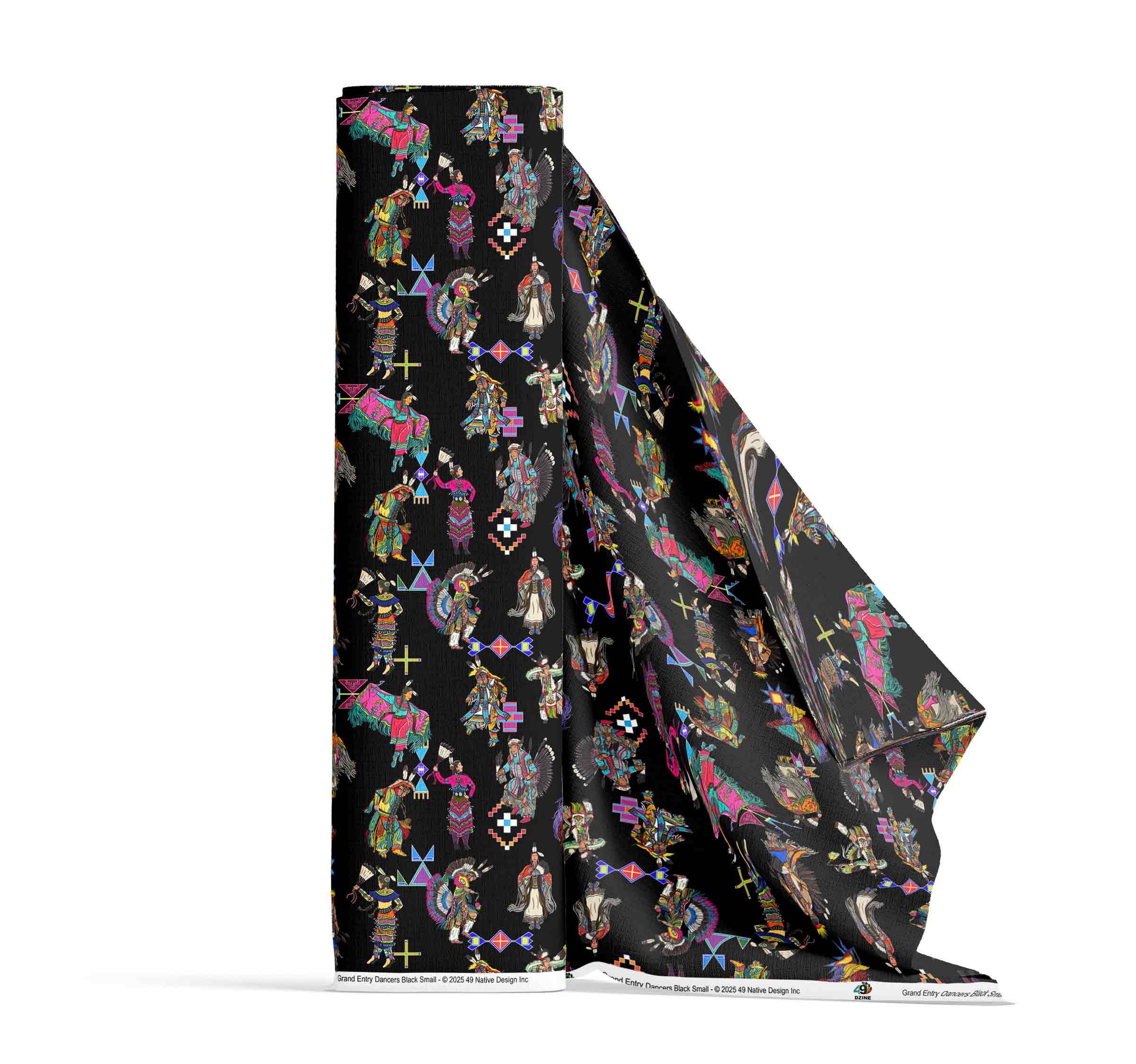 Grand Entry Dancers Black Small 42 Inch Cotton Poplin Pre Order