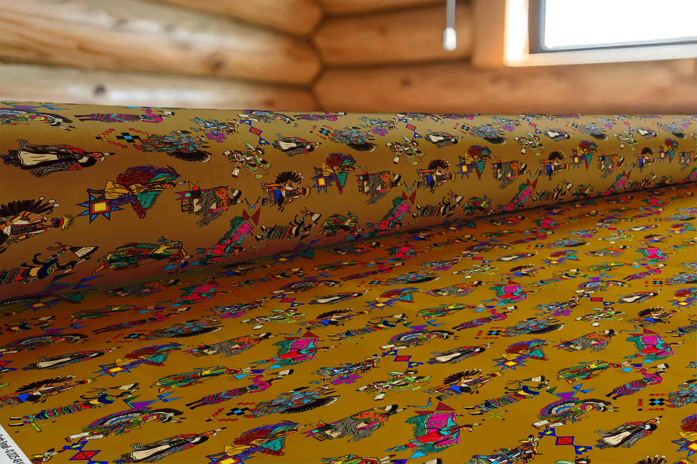 Grand Entry Dancers Earth Small 42 Inch Cotton Poplin Pre Order