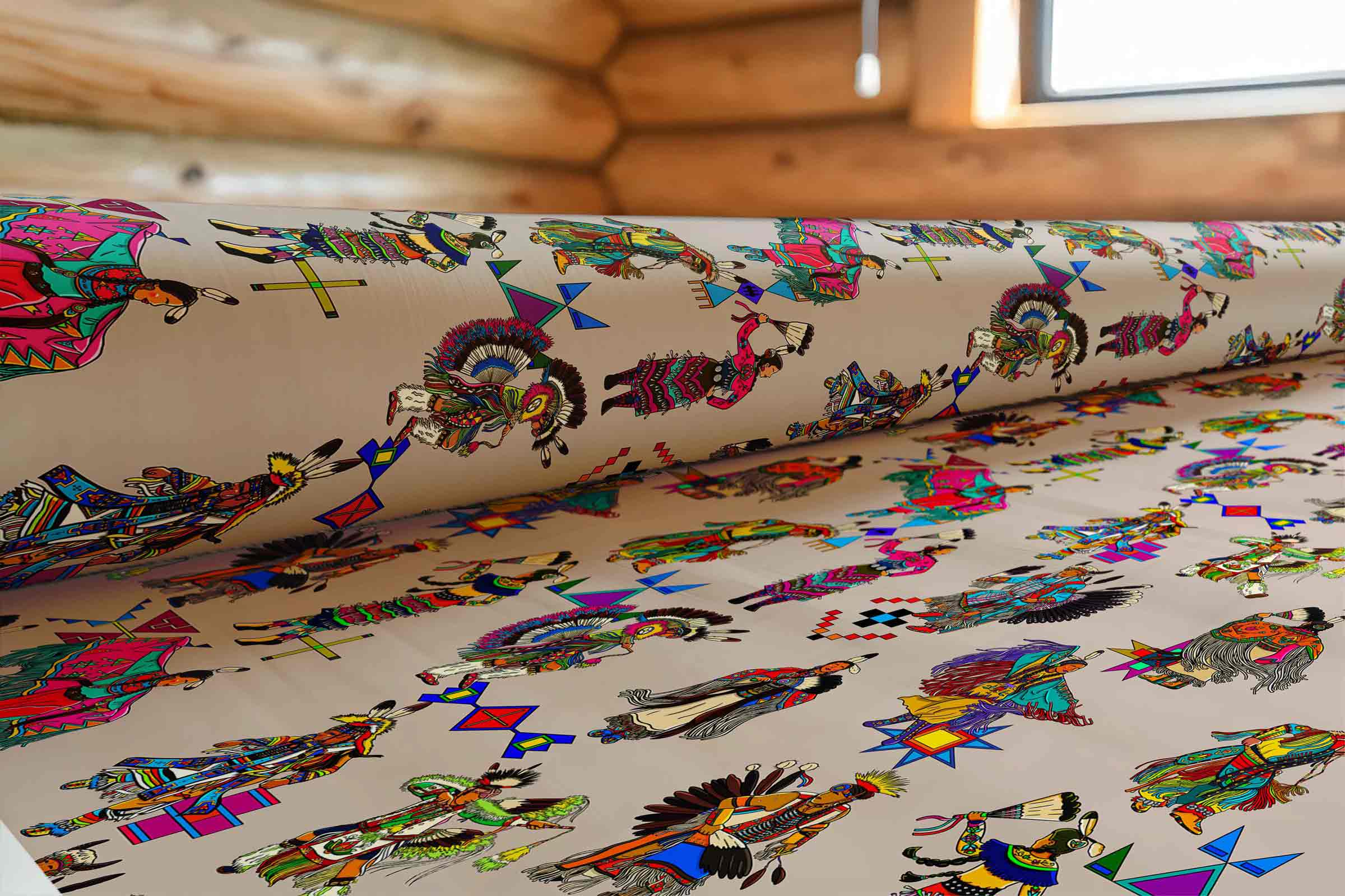 Grand Entry Dancers Muslin Large 42 Inch Cotton Poplin Pre Order