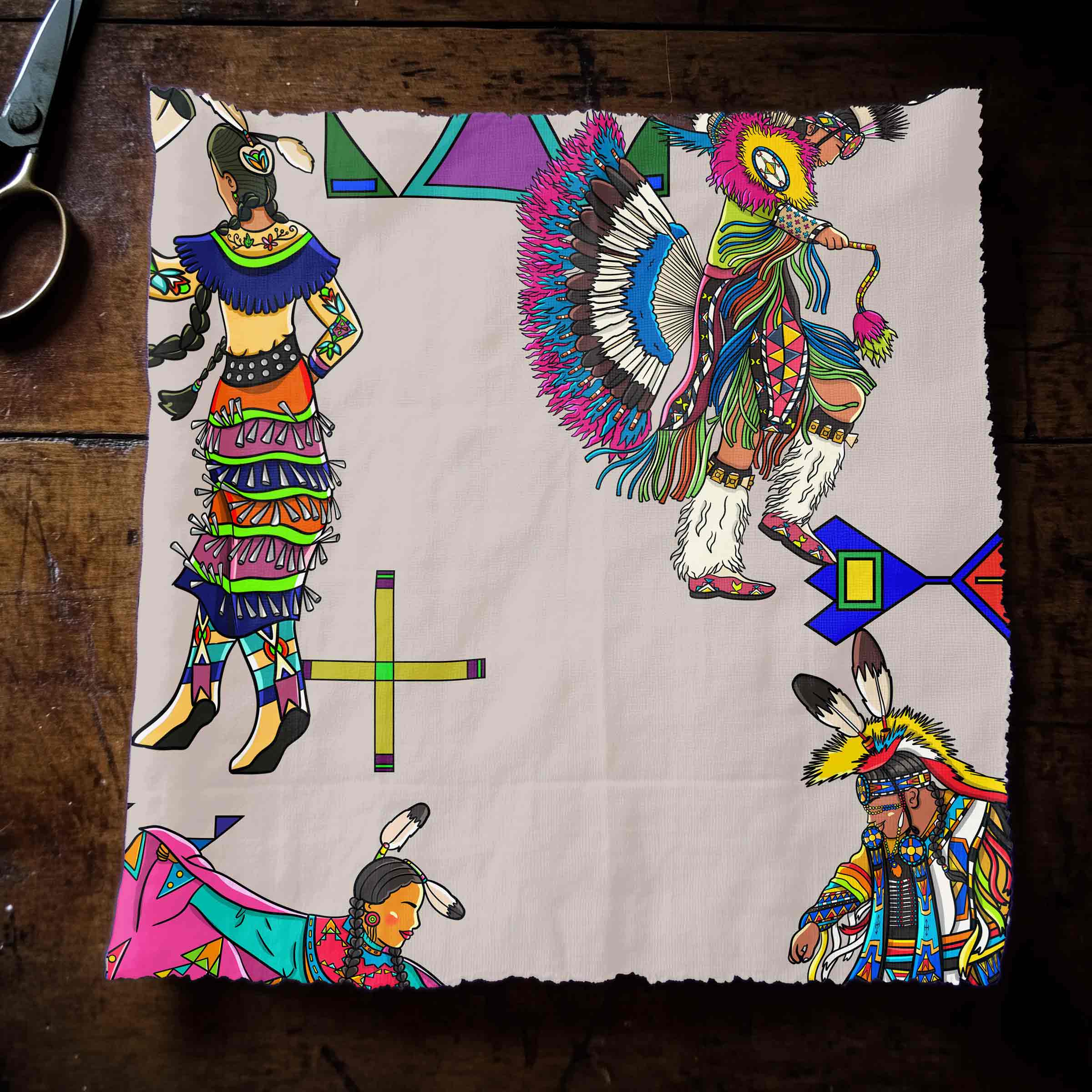 Grand Entry Dancers Muslin Large 42 Inch Cotton Poplin Pre Order