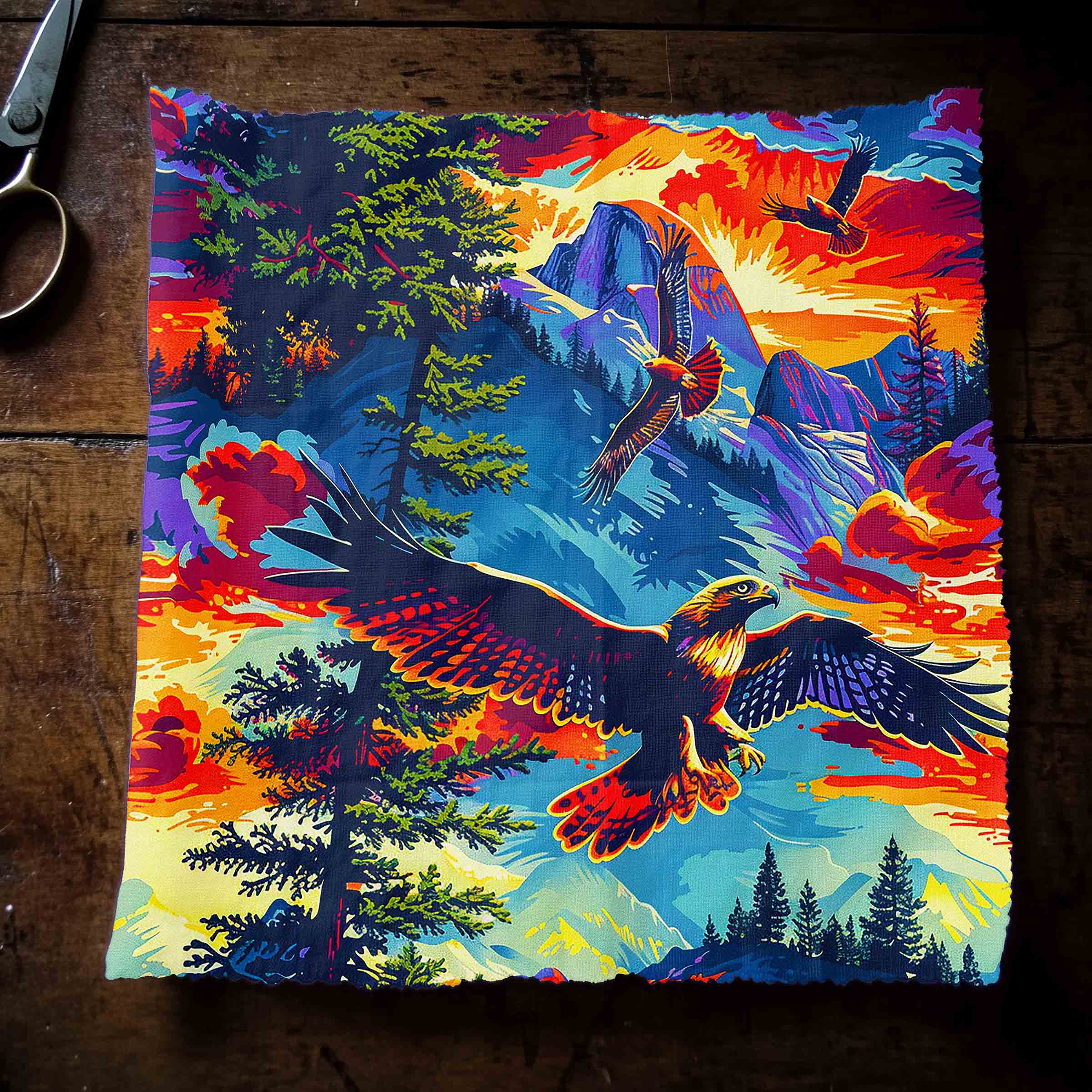 Hunting Hawks 42 Inch Cotton Poplin Pre Order