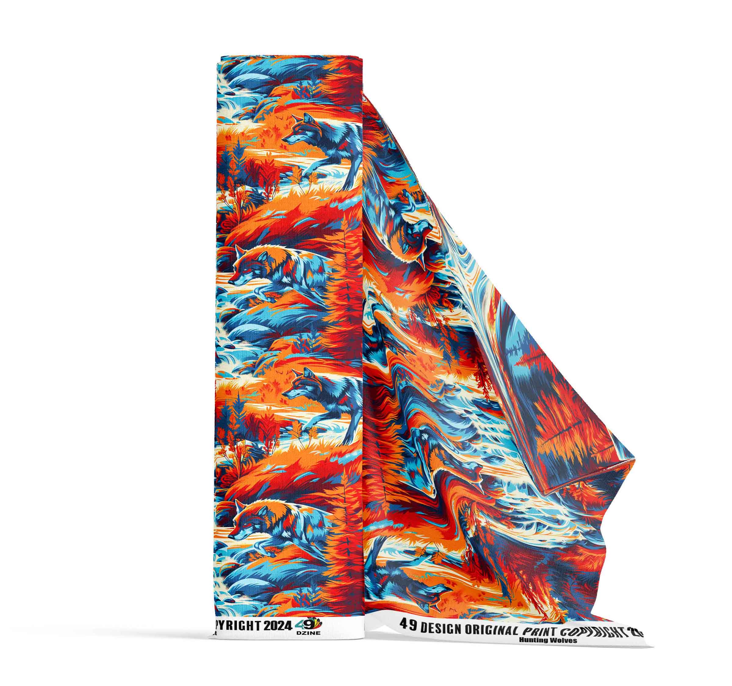 Hunting Wolves 42 Inch Cotton Poplin Pre Order