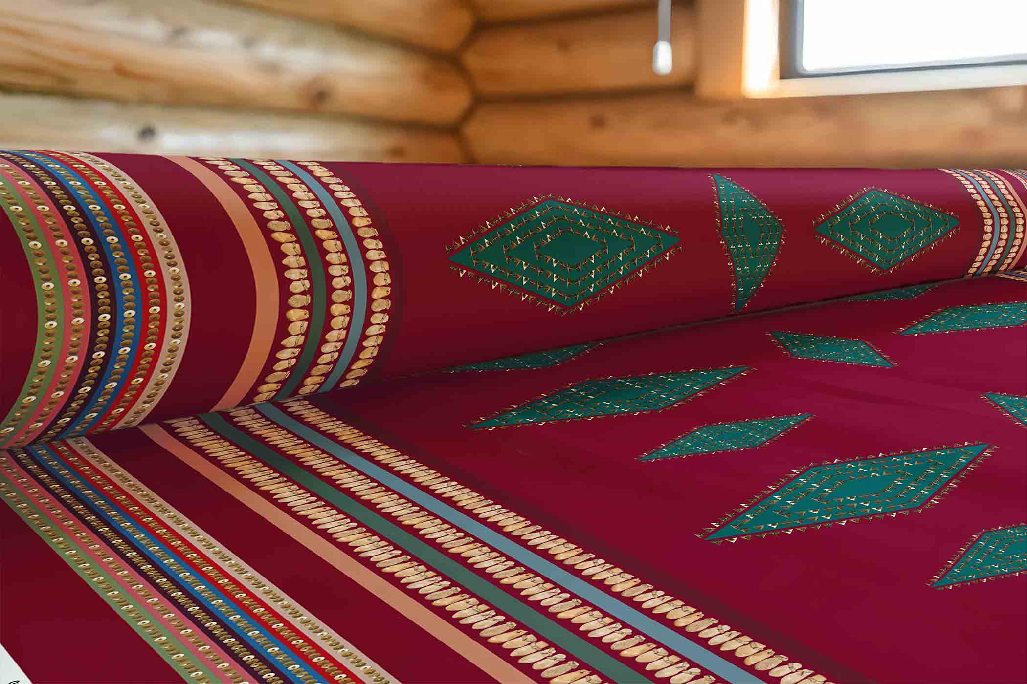 Ivory Serenade Maroon 42 Inch Cotton Poplin Pre Order