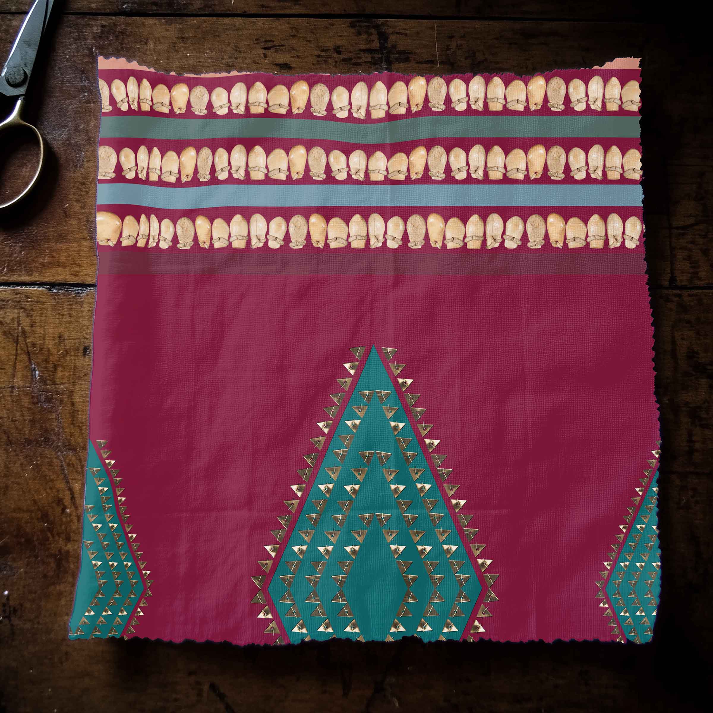 Ivory Serenade Maroon 42 Inch Cotton Poplin Pre Order