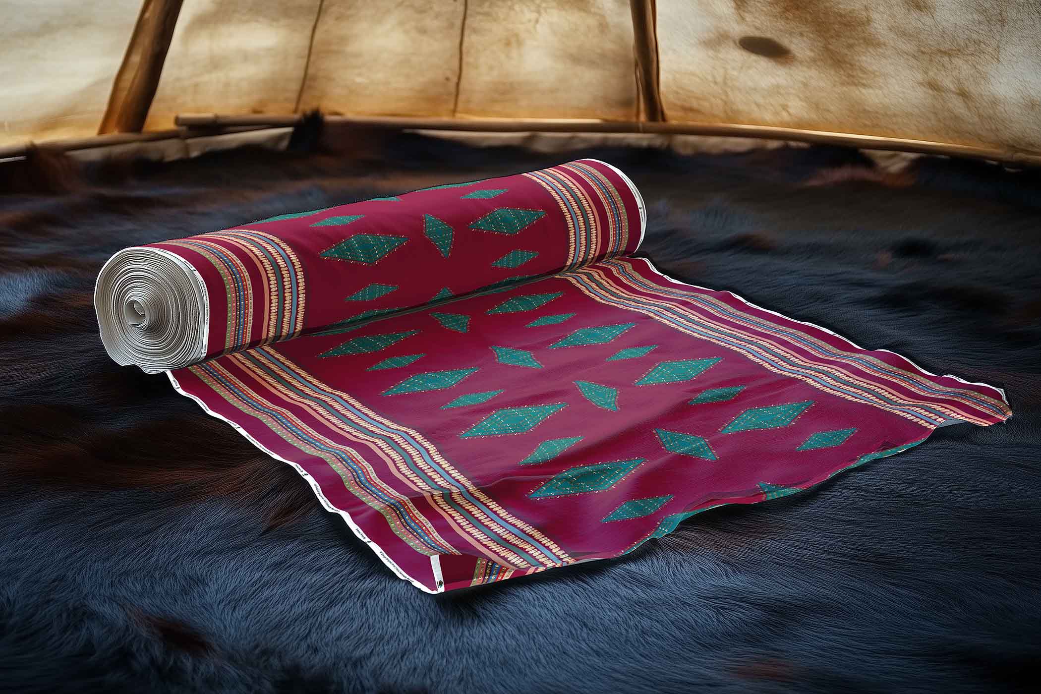 Ivory Serenade Maroon 42 Inch Cotton Poplin Pre Order